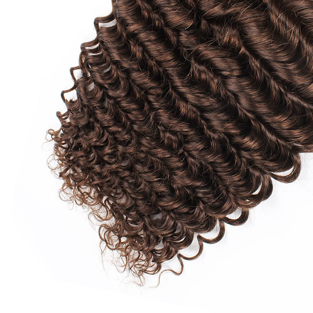 Brazilian Virgin Ombre Deep Wave Human Hair Weaves - 3 Bundles 16/18/20 Inch Unprocessed Remy Hair Extensions for Black Women | Blonde Piano Hair Bundles for Natural Hairstyles, Weaving & Protective Styling