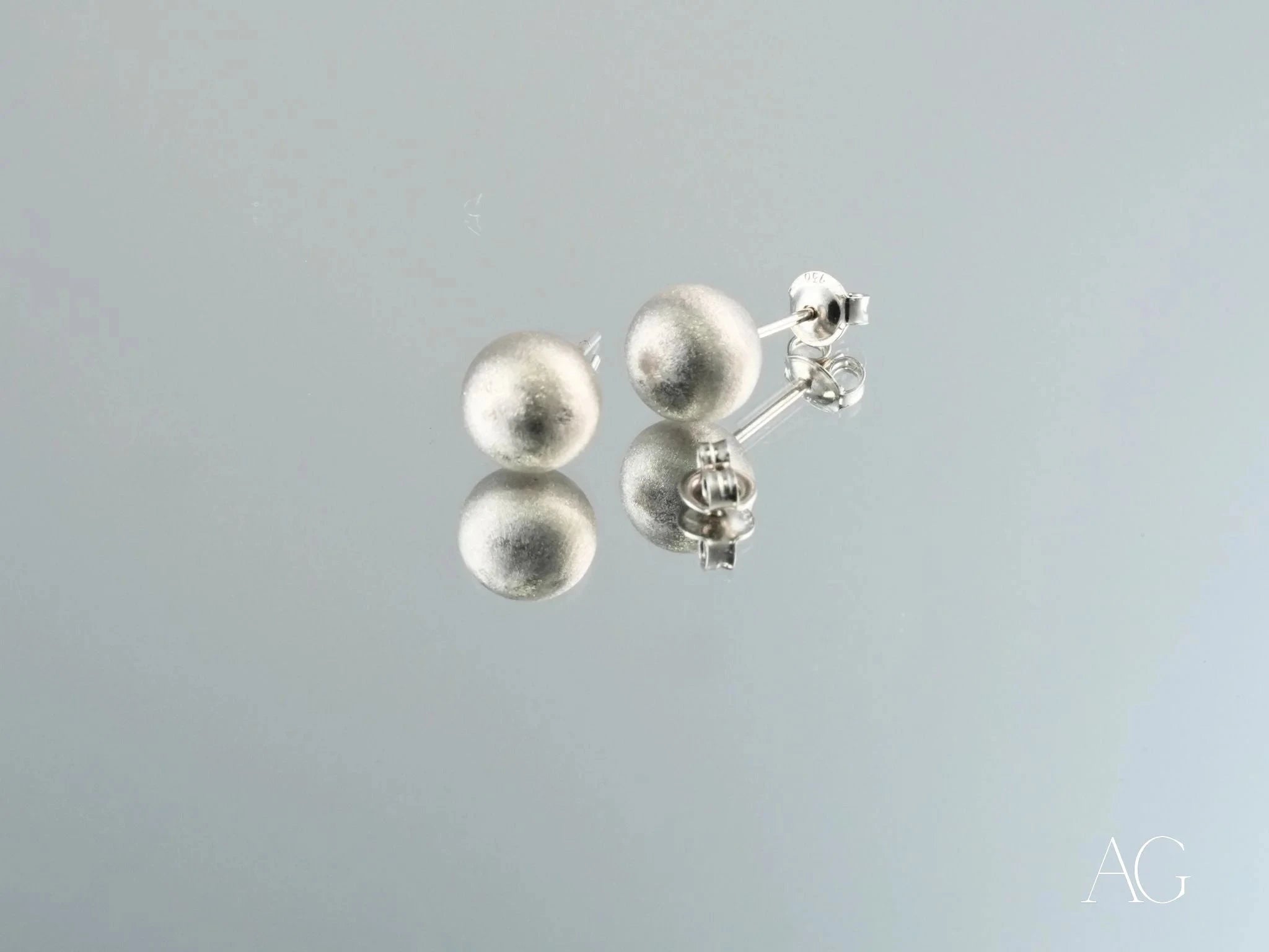 18K White Gold Ball Earrings – Elegant & Hypoallergenic Studs for Women | Perfect for Weddings, Parties & Everyday Wear