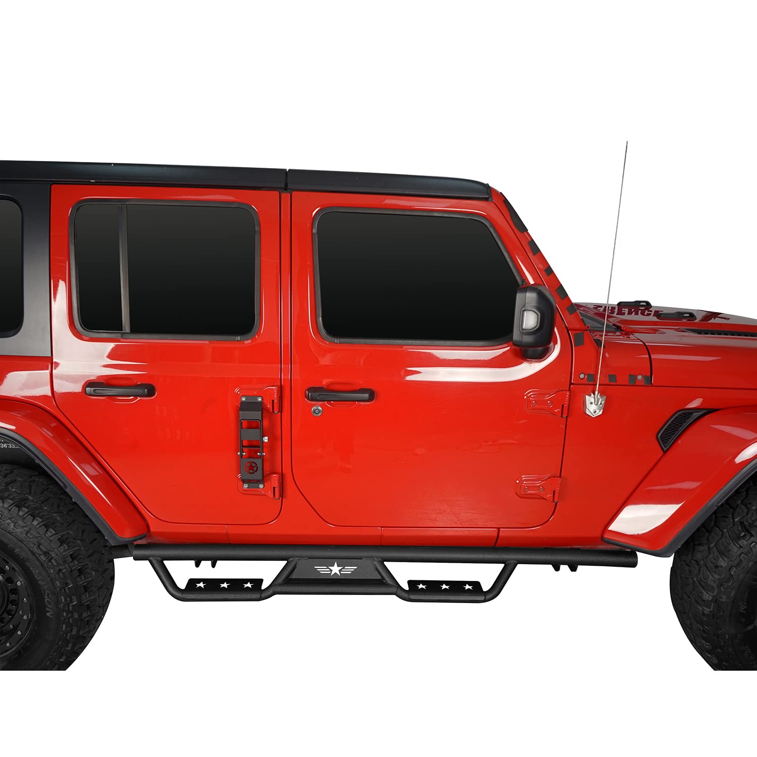 u-Box JLU Running Board Nerf Side Step Bars for Jeep Wrangler JL Unlimited 4-Door (2018-2025) - Heavy Duty Aluminum Alloy Off-Road Side Steps - Easy Installation & Enhanced Vehicle Access for Adventure & Daily Driving