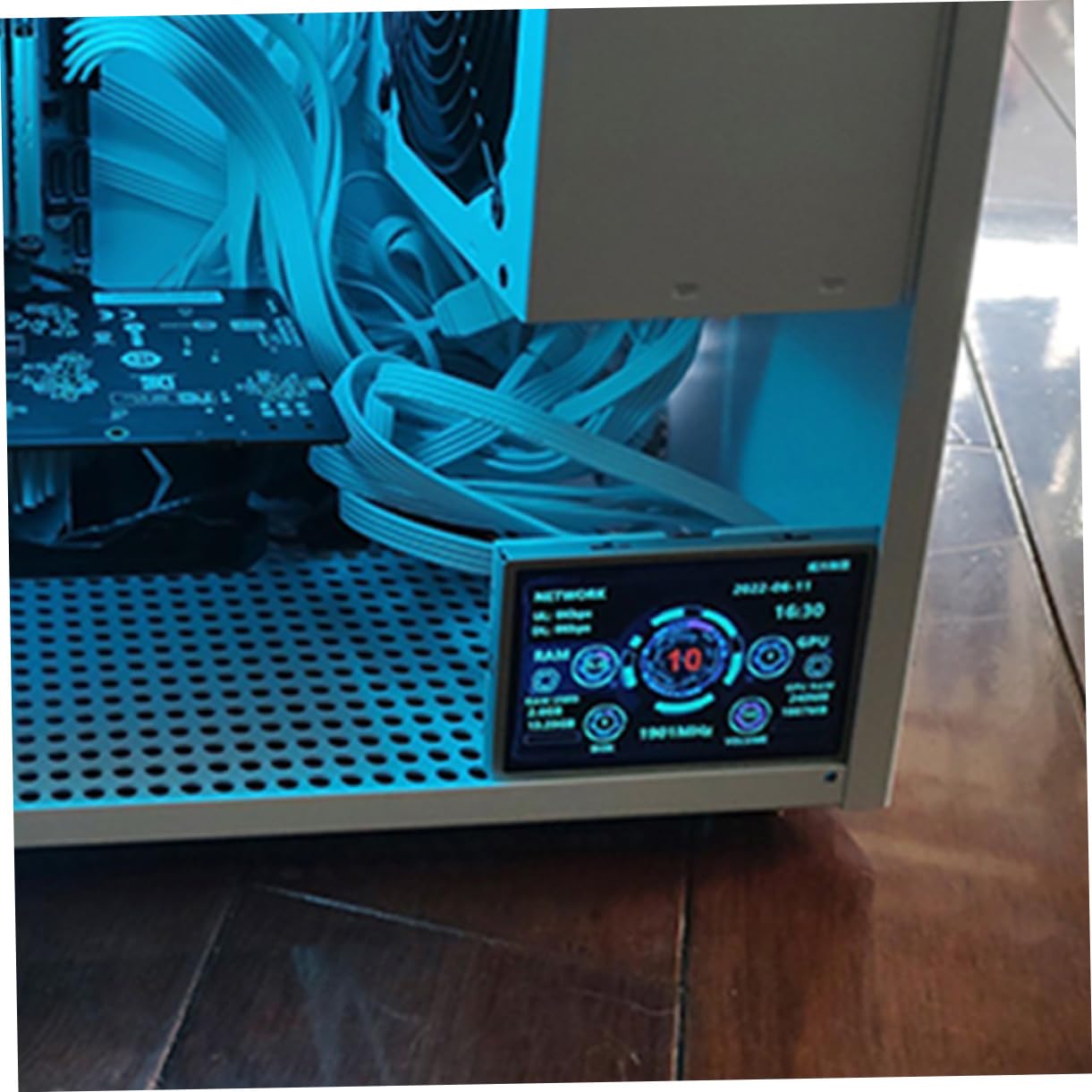 Hoement Mini USB Computer Secondary Display Monitor - Mini Screen for PC Case, ABS Material - Perfect for Gaming Rigs, Workstations & Custom PC Builds