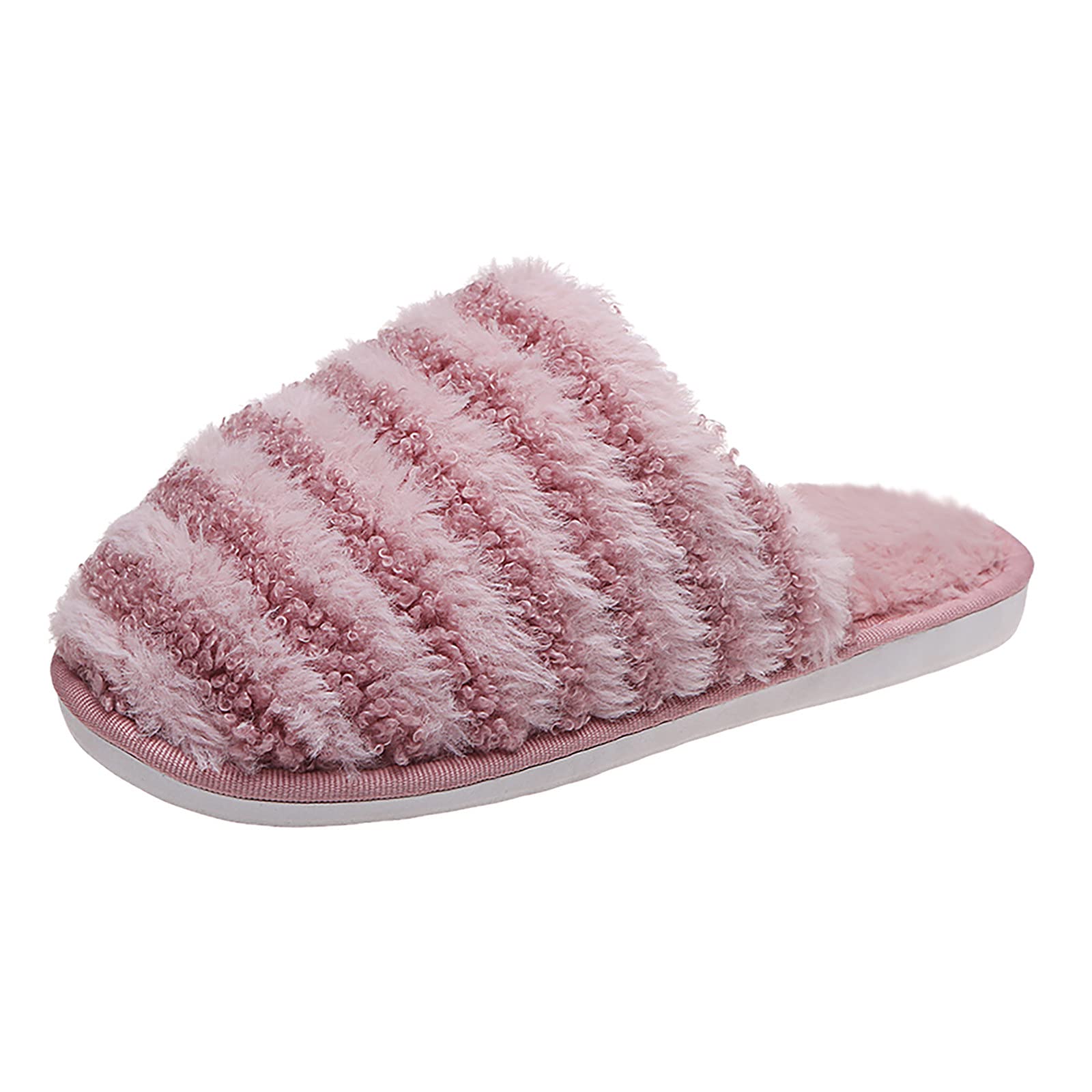 Women's Cozy Round-Toe House Slippers - Soft Flock Lining, Non-Slip Sole, Size 8 - Perfect for Indoor Comfort, Lounge Wear & Home Relaxation