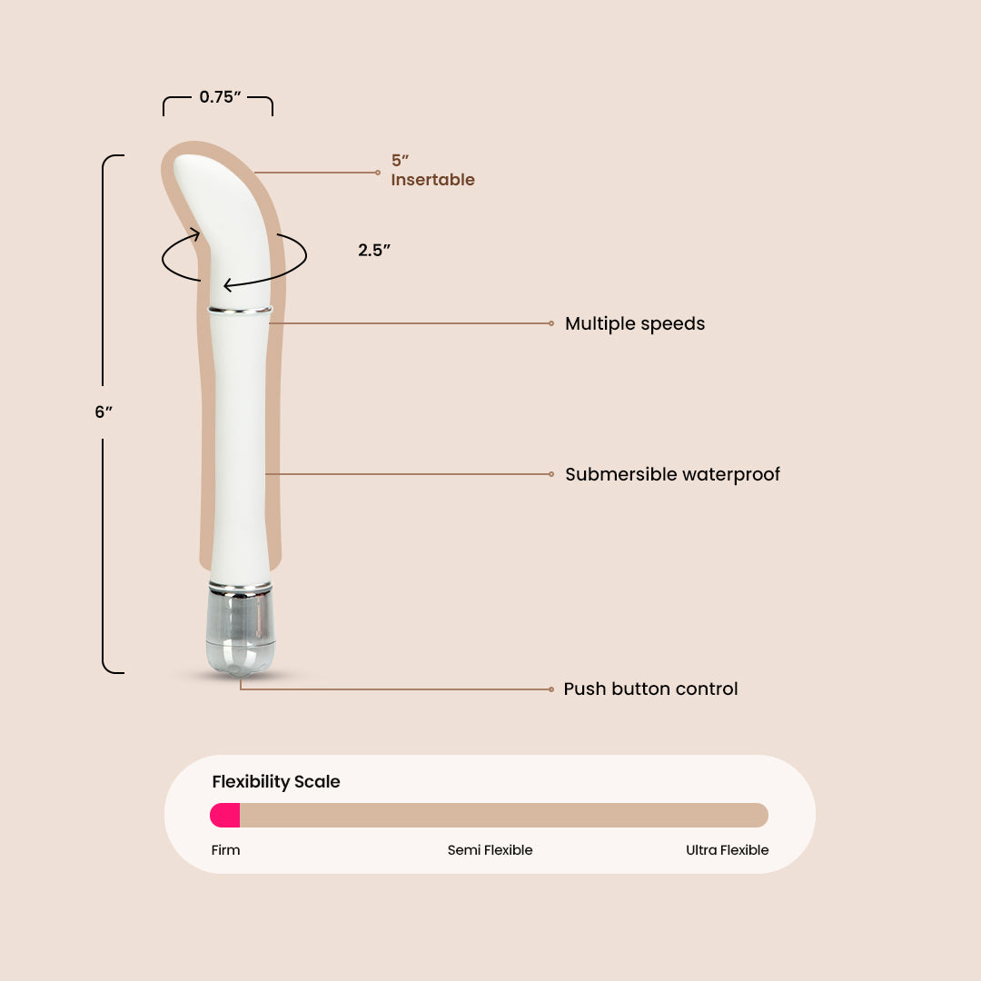 Lulu Satin Scoop™ Multispeed G-Spot Vibrator - Powerful Rechargeable Personal Massager for Women, Perfect for Solo Play & Couples Intimacy