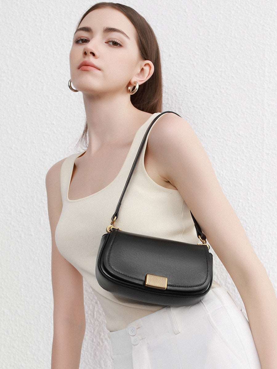 Stylish Single Strap Saddle Bag for Women - Trendy Crossbody Purse for Everyday Use, Work & Travel