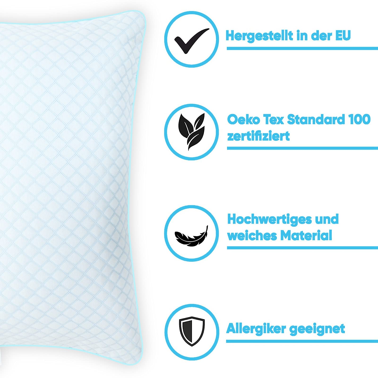 Cool Gel Memory Foam Pillow - Adjustable for Neck Pain Relief & Better Sleep