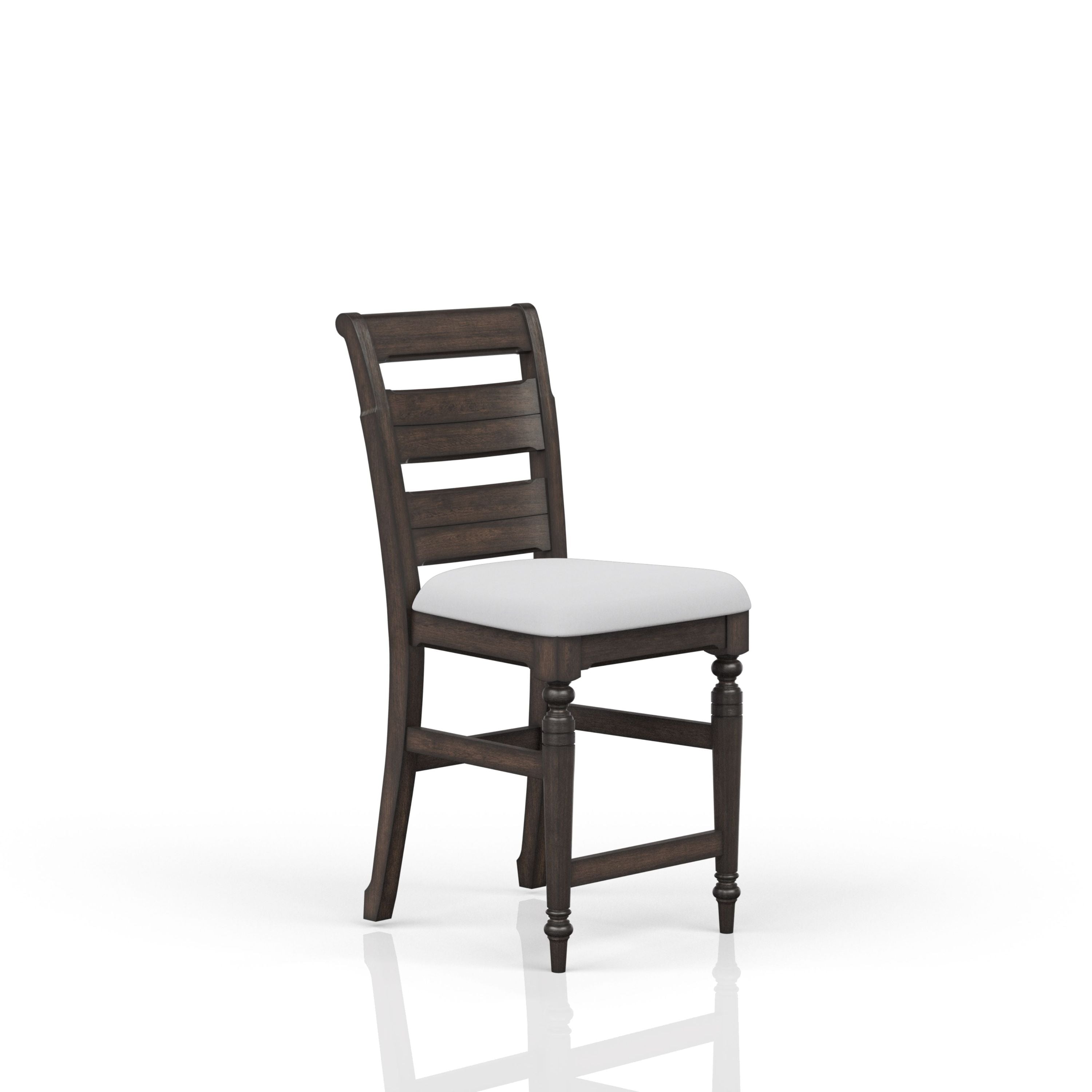 Modern Chocolate Brown Counter Stool - Adjustable Height Bar Stool for Kitchen Island, Breakfast Nook & Home Bar