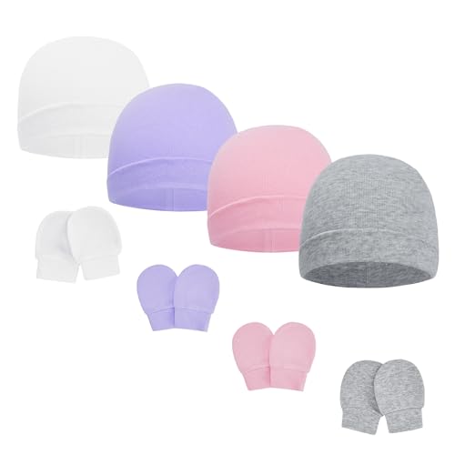 4pcs White/Light Purple/Pink/Grey