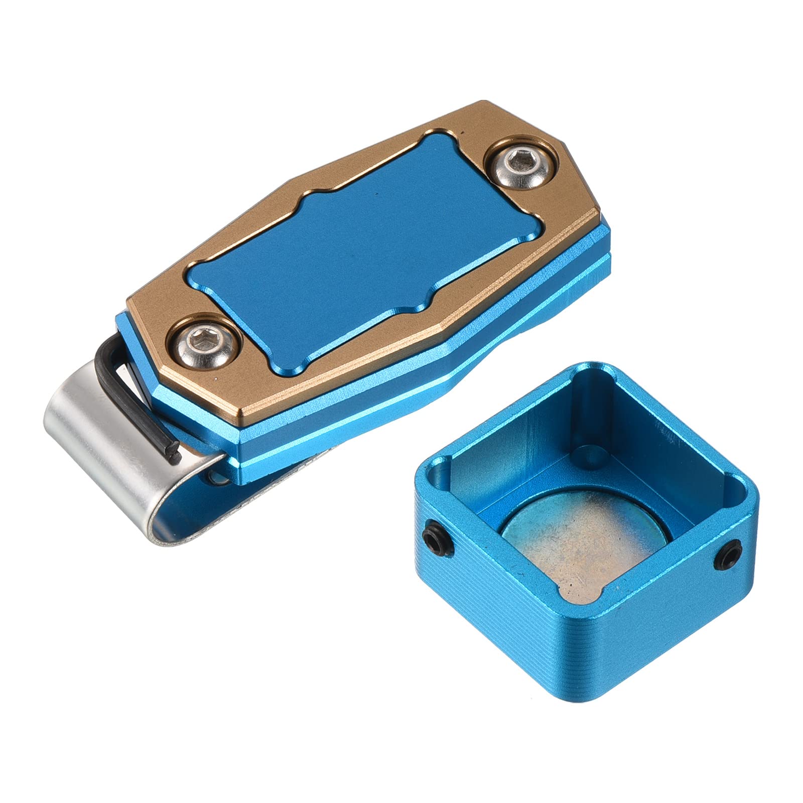 Premium PATIKIL Magnetic Billiard Chalk Holder - Durable Aluminum Alloy Pool Cue Chalk Case with Secure Belt Clip - Perfect for Snooker, Pool & Billiards Accessories - Ideal for Professional Players & Home Game Rooms