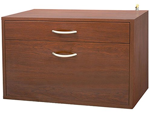 FreedomRail File Drawer OBox - Modern Cherry Wood Desktop Organizer for Home & Office | Perfect for Files, Documents, and Office Supplies Storage