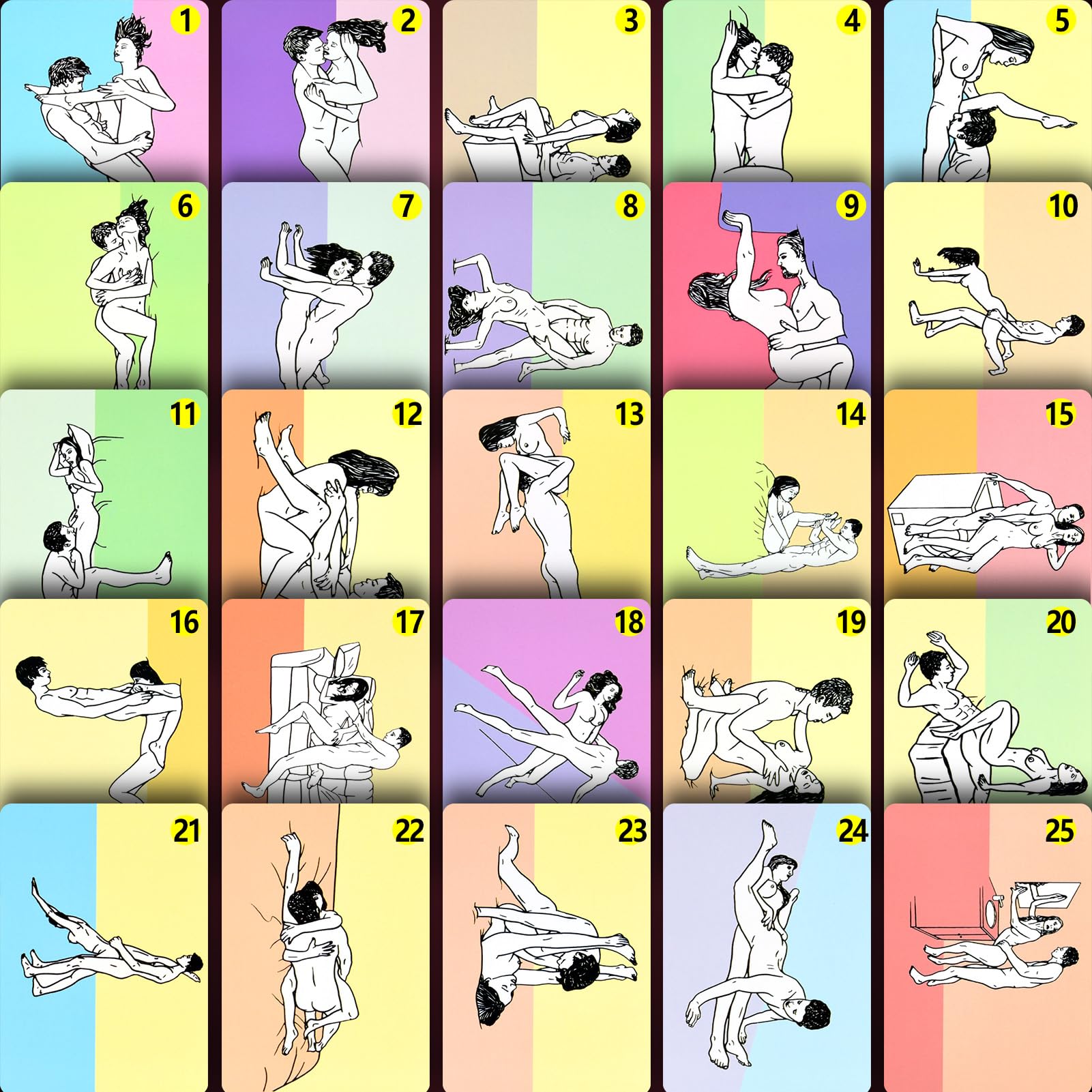 Sex Position Cards for Couples - 50 Erotic Playing Cards with Fun Bedroom Games & Romantic Date Night Ideas - Perfect Adult Toy Gift for Lovers (Great for Anniversary, Valentine's Day & Spicing Up Relationships)