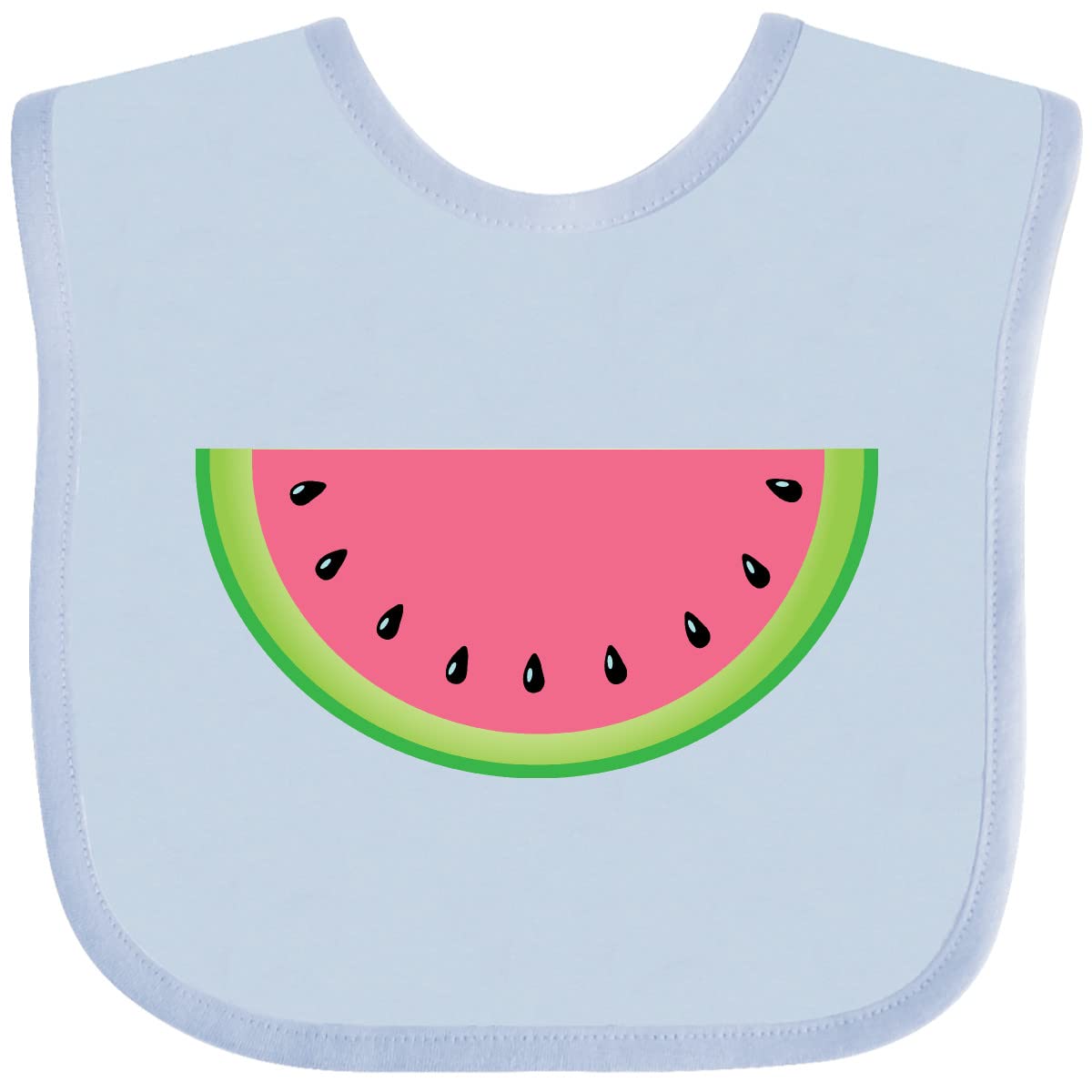 Inktastic Pink Watermelon Baby Bib - Soft Cotton Drool Bibs for Infants & Toddlers, Cute Feeding Bib for Messy Eaters - Perfect for Mealtime, Daycare & On-the-Go