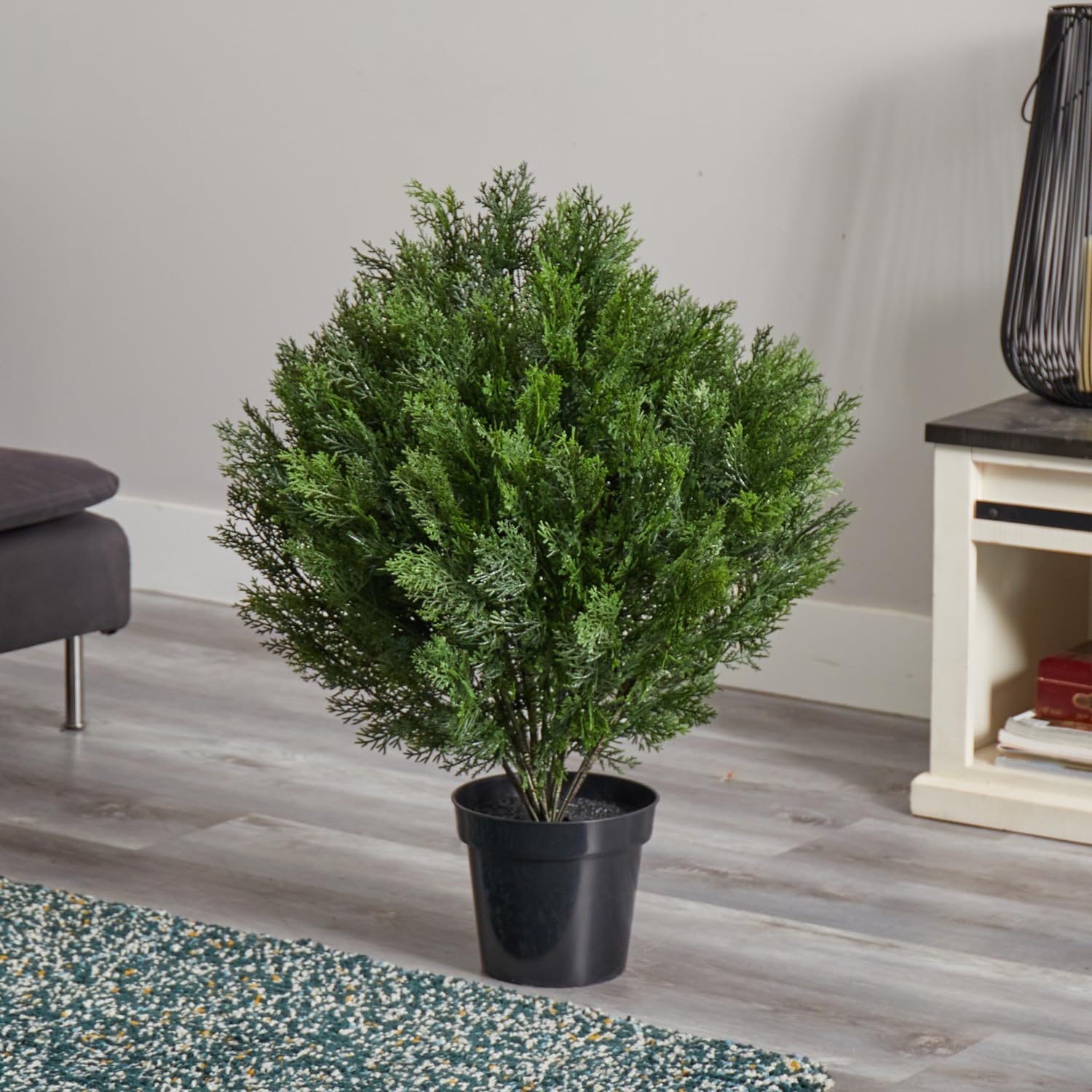 3Ft. Tuscan Treats Artificial Bush for Indoor & Outdoor Decor - Textured Leaves, Adjustable Stems with Black Plastic Pot (30
