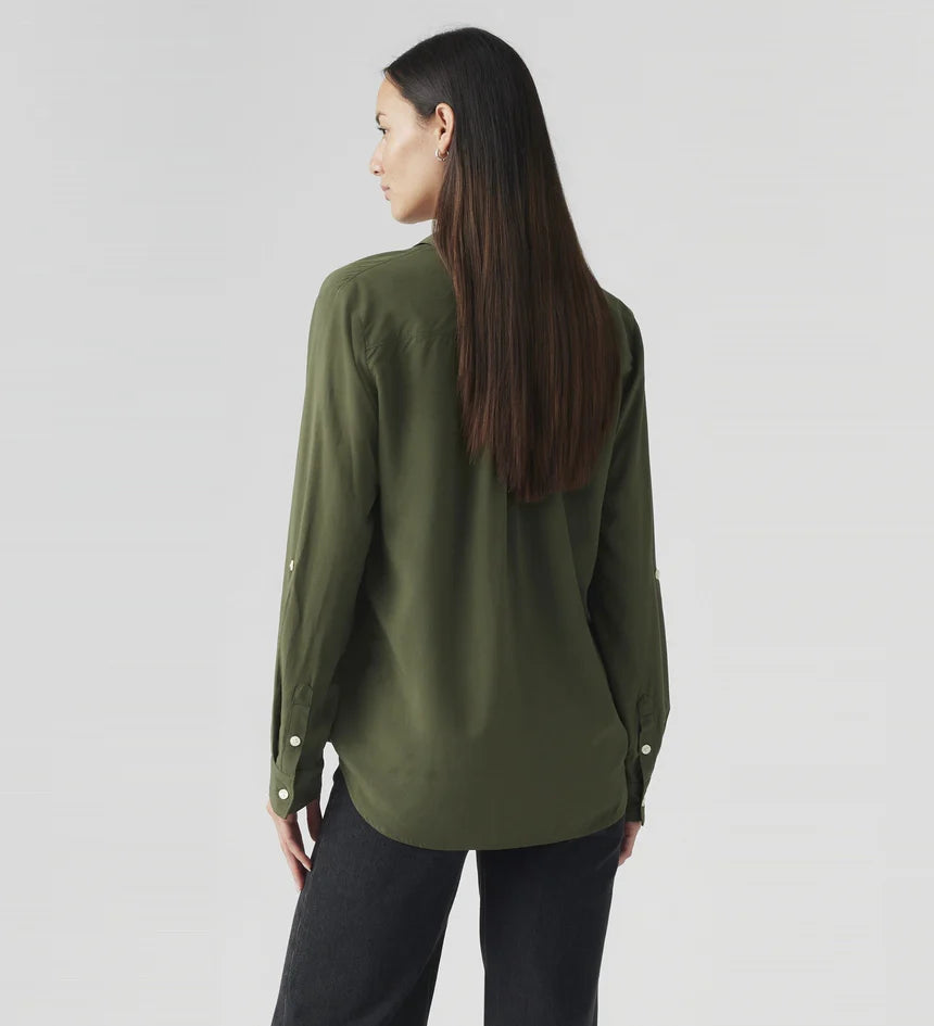 Levi's Darlene Utility Shirt for Women - Deep Denim Blue Casual Button Down Top for Everyday Wear, Work & Outdoor Activities