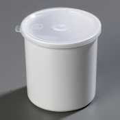 Carlisle Classic White Crock with Lid - 1.2 Quart (5-1/6 Inch) - Set of 12 - Perfect for Food Storage, Meal Prep & Serving Dishes in Restaurants, Catering & Home Kitchens