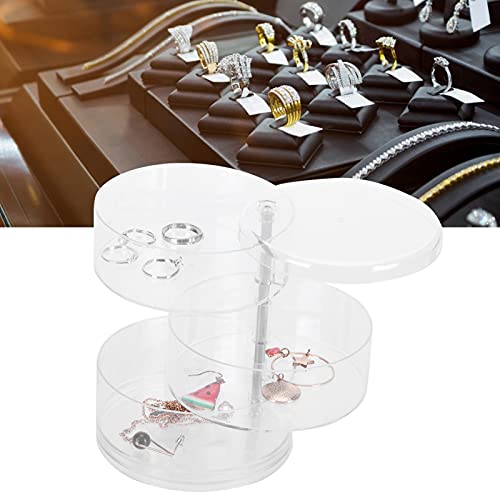 Modern ABS Plastic Cosmetic & Jewelry Storage Box - Multi-Layer Organizer for Makeup, Rings, Earrings | Perfect for Vanity, Bathroom, Travel & Gift Giving