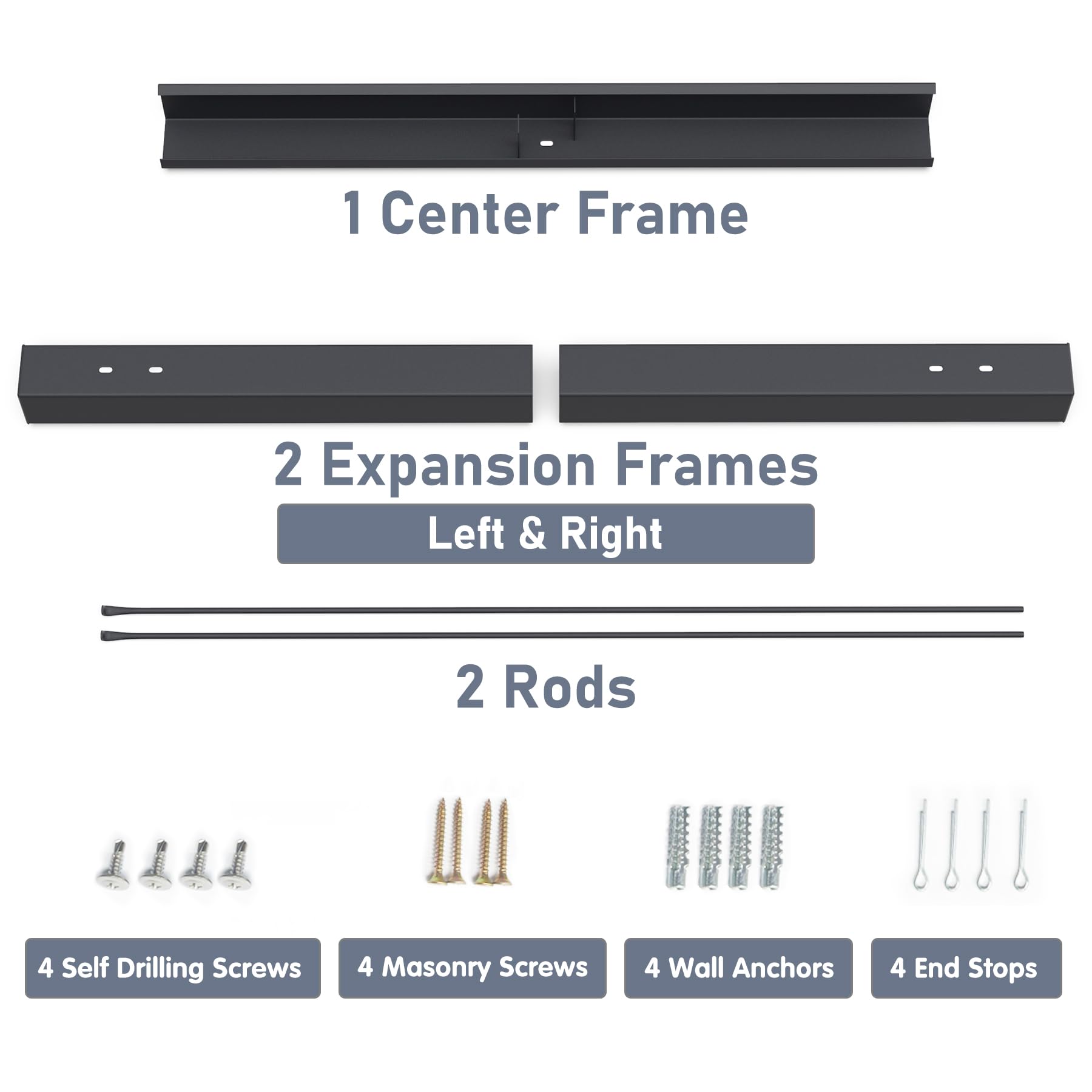 Flamorrow Adjustable Fireplace Curtain Rod & Valance Kit - Black Metal Spark Screen & Mesh Screen Curtain Rod Set for Fireplace Safety - Perfect for Living Room, Bedroom, and Home Decor
