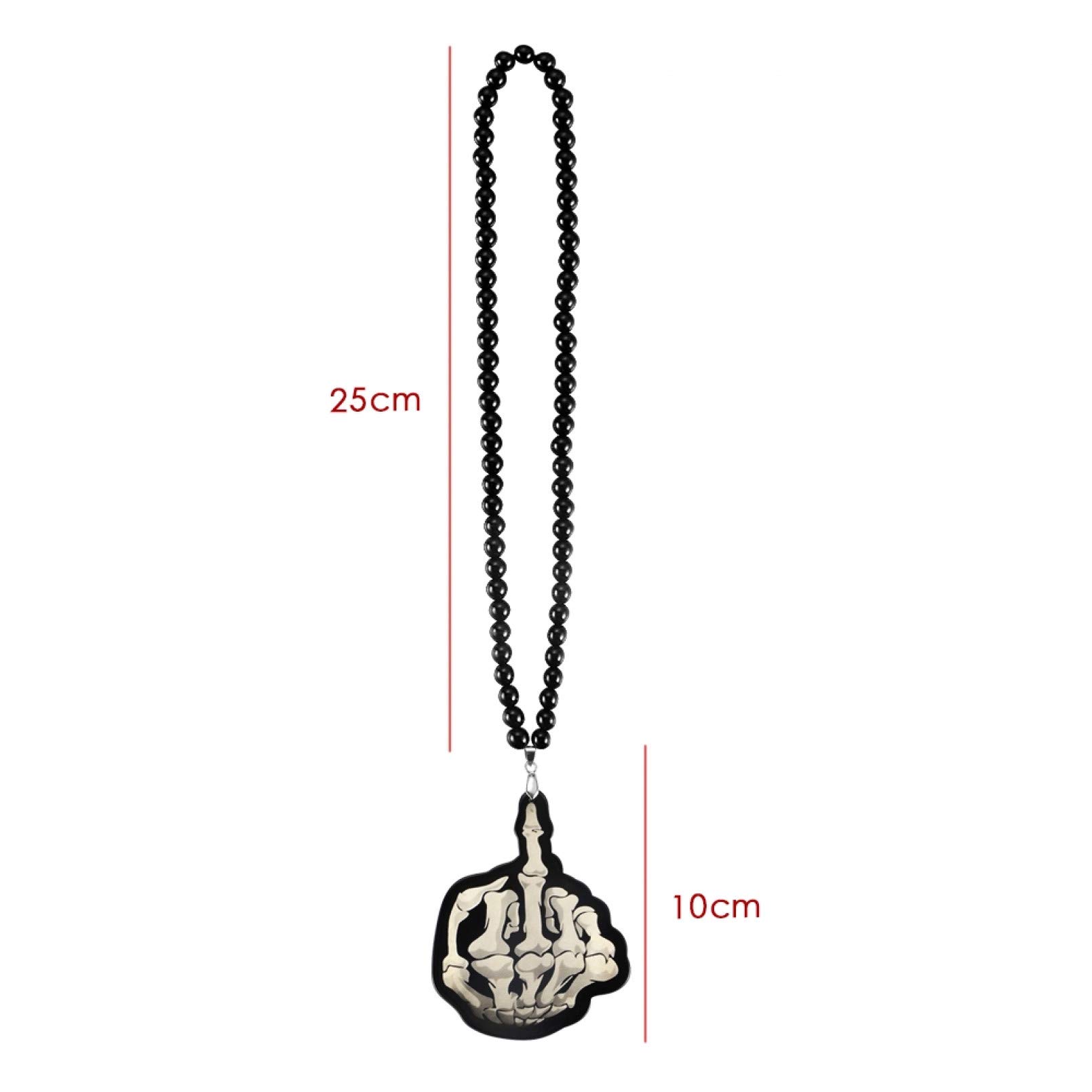 FJKWLC Car Rear View Mirror Pendant - Acrylic Skeleton Hand Bones Charm Hanging Ornament for Mirror Trim - Perfect Car Accessory Gift for Halloween & Gothic Style Lovers