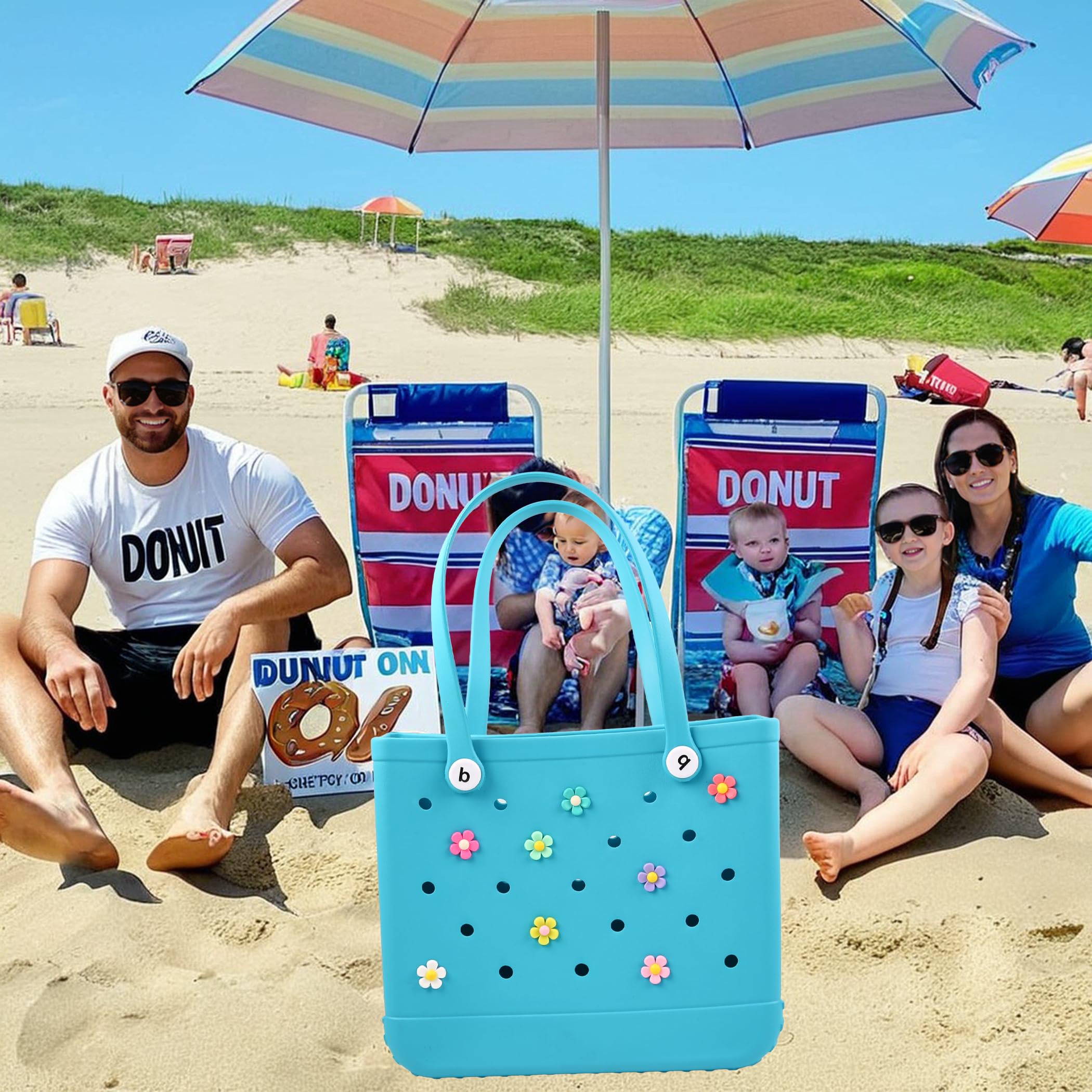 8 Pcs Flower Charms for Bogg Bags - Beach Tote Decor Accessories | DIY Customization for Summer Outings