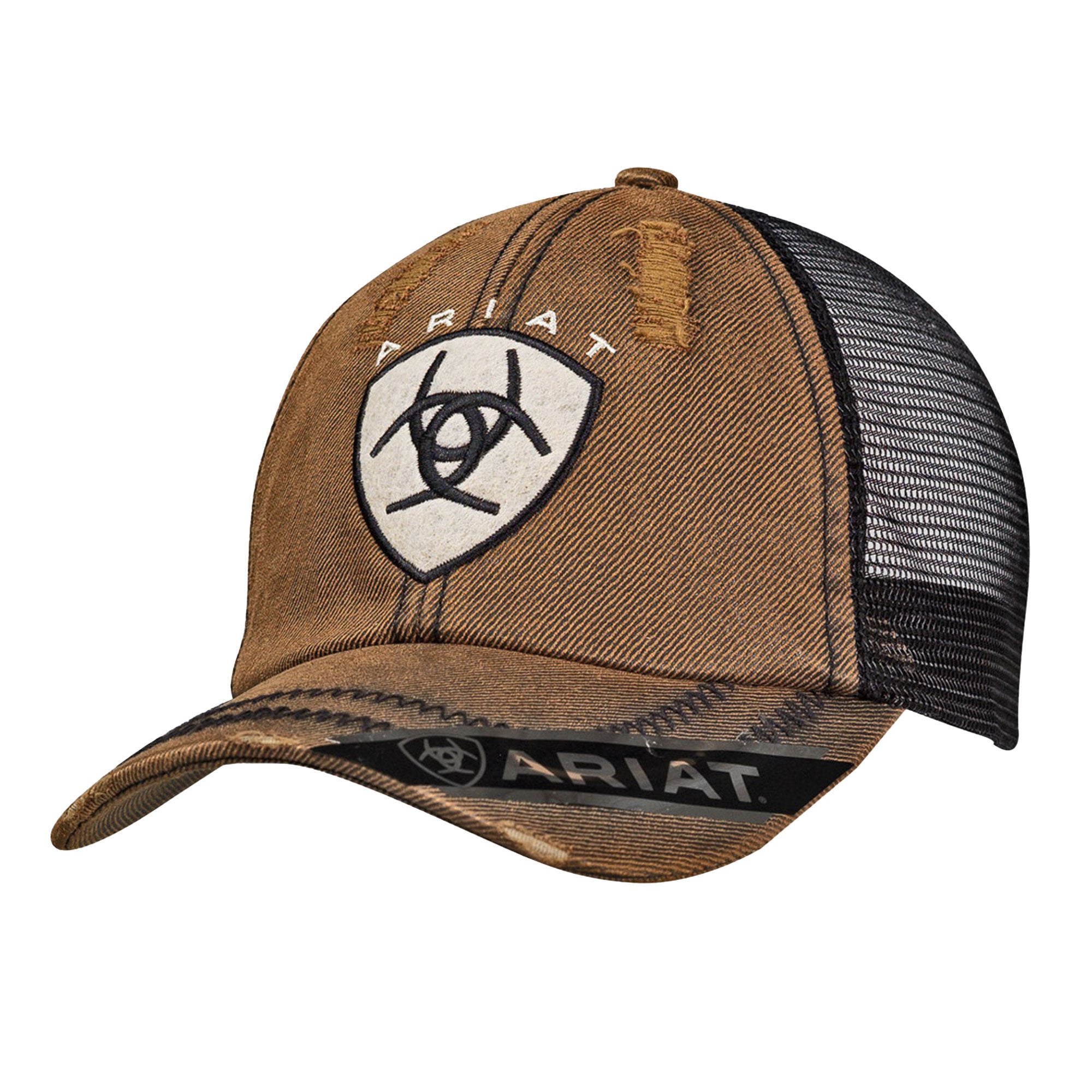 Ariat B Fit Cap - Brown Oilskin & Black Cowboy Hat for Men & Women | Western Style, Sun Protection, Outdoor & Rodeo Wear