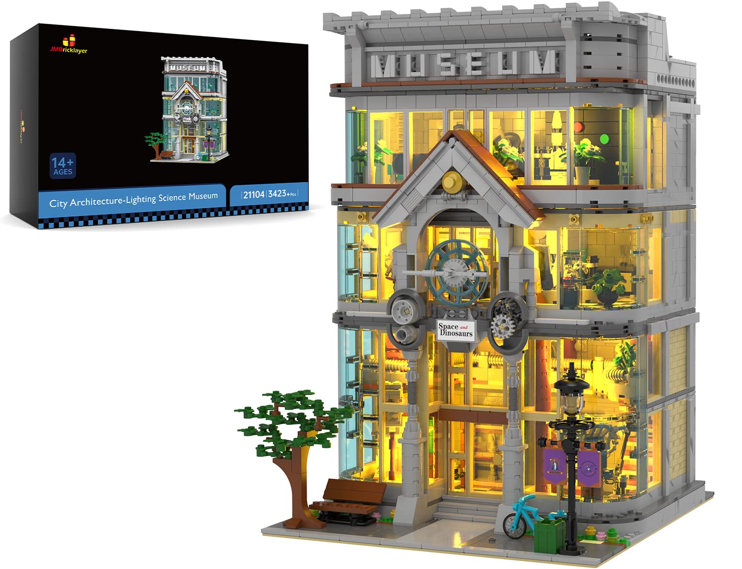 JMBricklayer 21104 Science Museum Building Set for Adults - STEM Educational Construction Toy with House Model Display, Office Decor & Collector's Item | Perfect Gift for Boys, Girls & Architecture Enthusiasts | Great for Home Decoration, Office Display & STEM Learning Activities