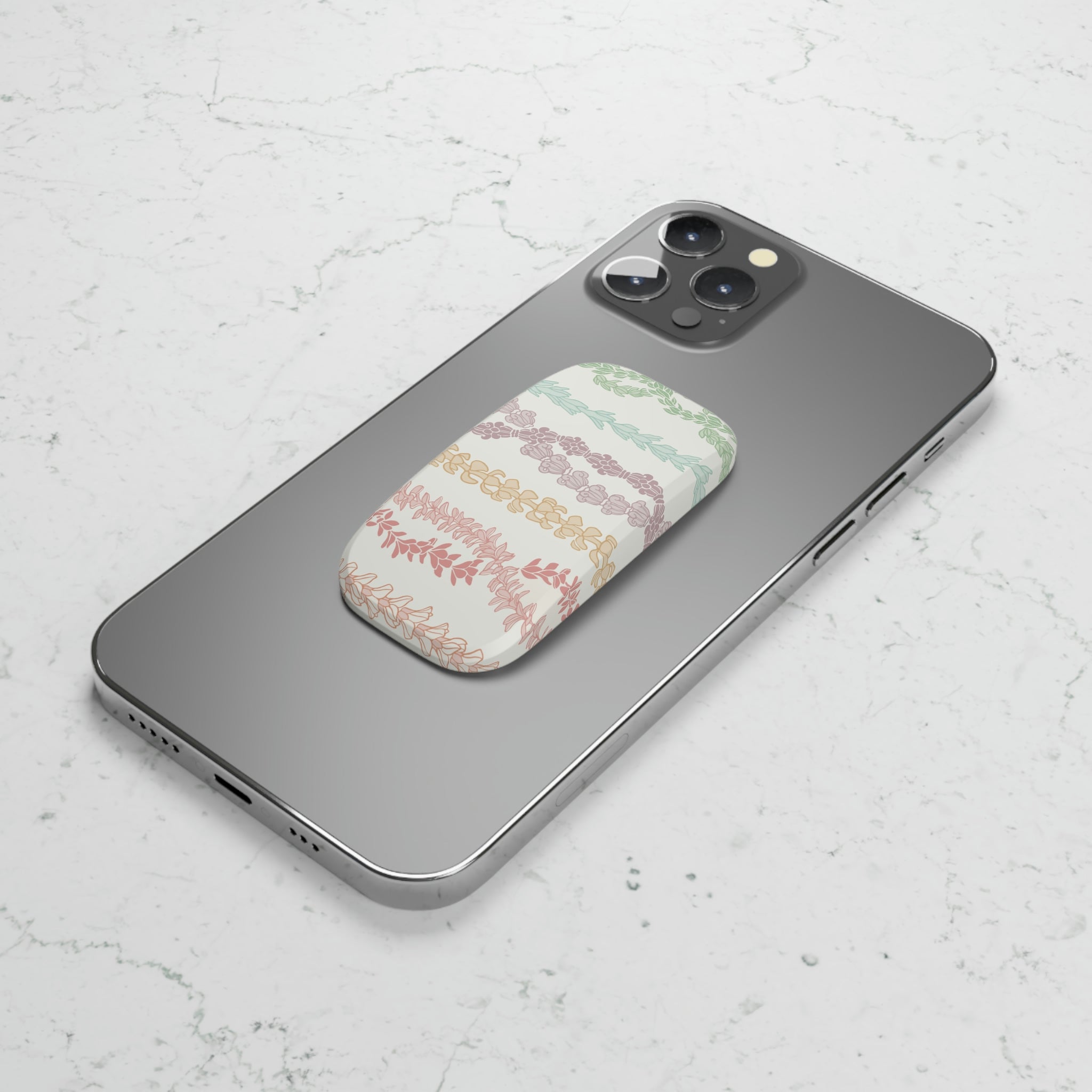 Forever Lei Phone Grip with Click-On Function - Secure & Comfortable Phone Holder for One-Handed Use, Perfect for Selfies, Videos, and Everyday Convenience