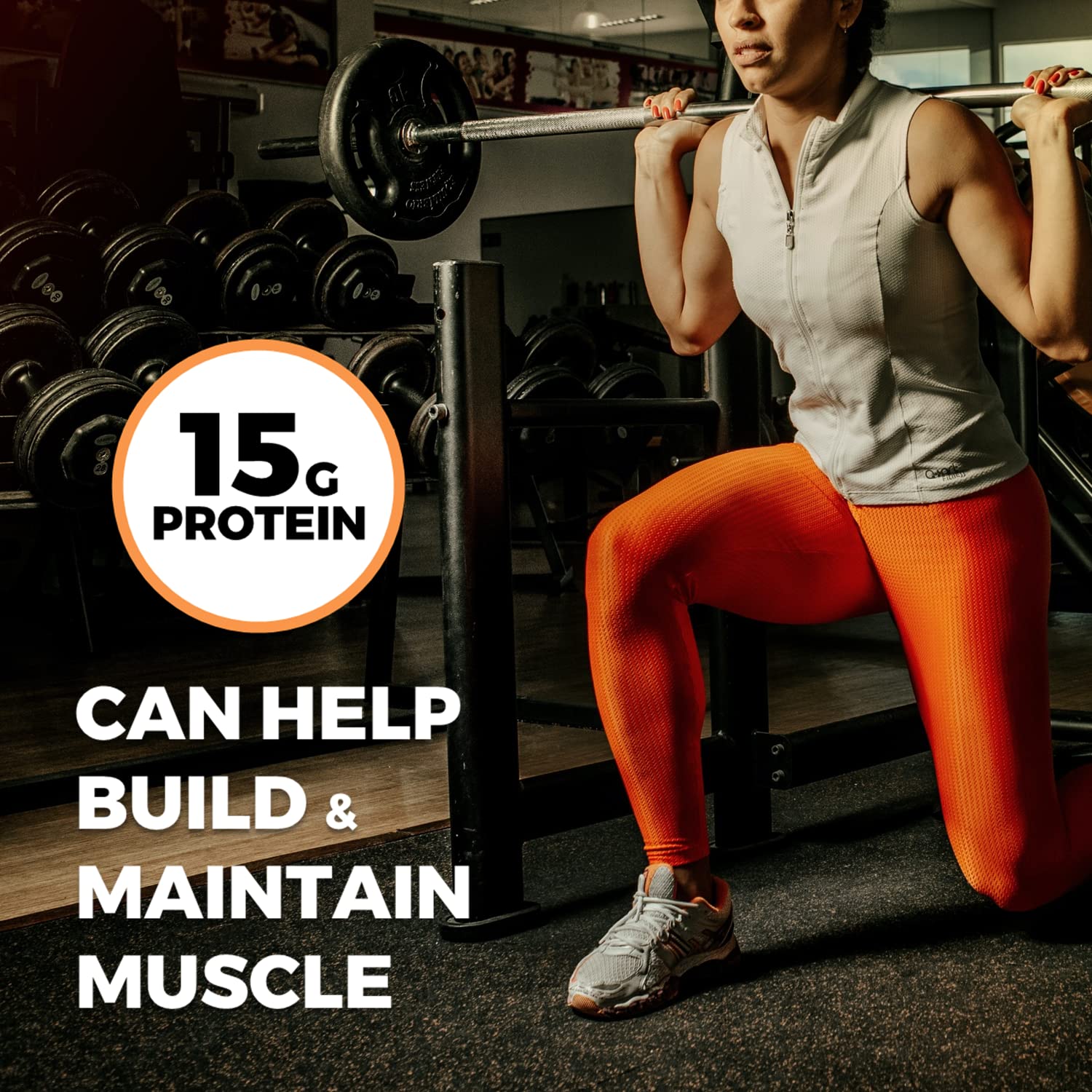 Organic Rice Protein Powder - 15g Plant-Based Protein, 2.8G BCAA - Low-Carb, Keto-Friendly, Vegan, Non-GMO, Gluten-Free - Unflavored, 16.2oz (1 Pack) for Smoothies, Baking & Post-Workout Recovery