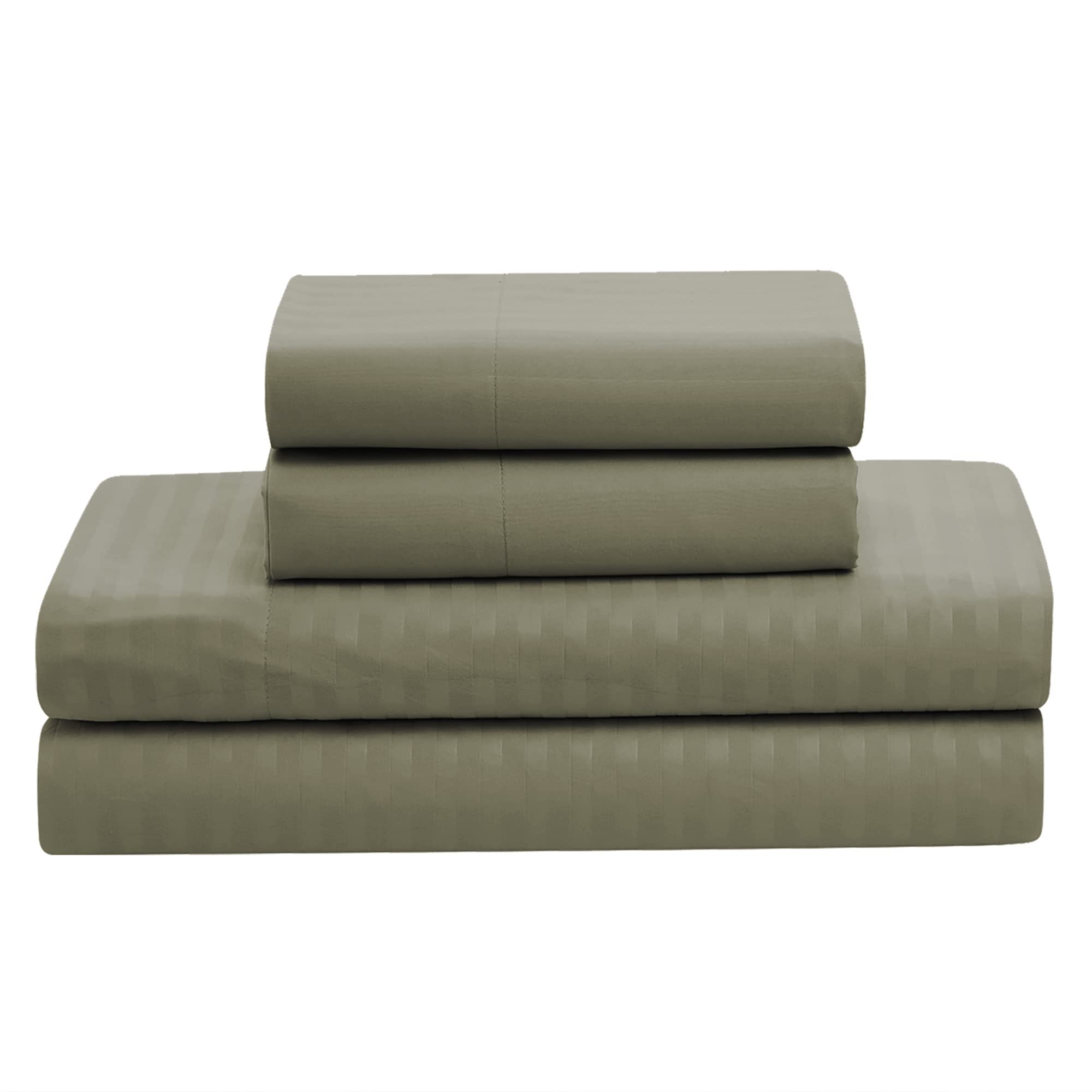 8-Piece Queen Comforter Set - Bed in a Bag with Bed Skirt, Fitted Sheet, Flat Sheet, 2 Pillowcases & 2 Shams - Dobby Sage Green Luxury Bedding - Perfect for Master Bedroom, Guest Room & Dorm Decor