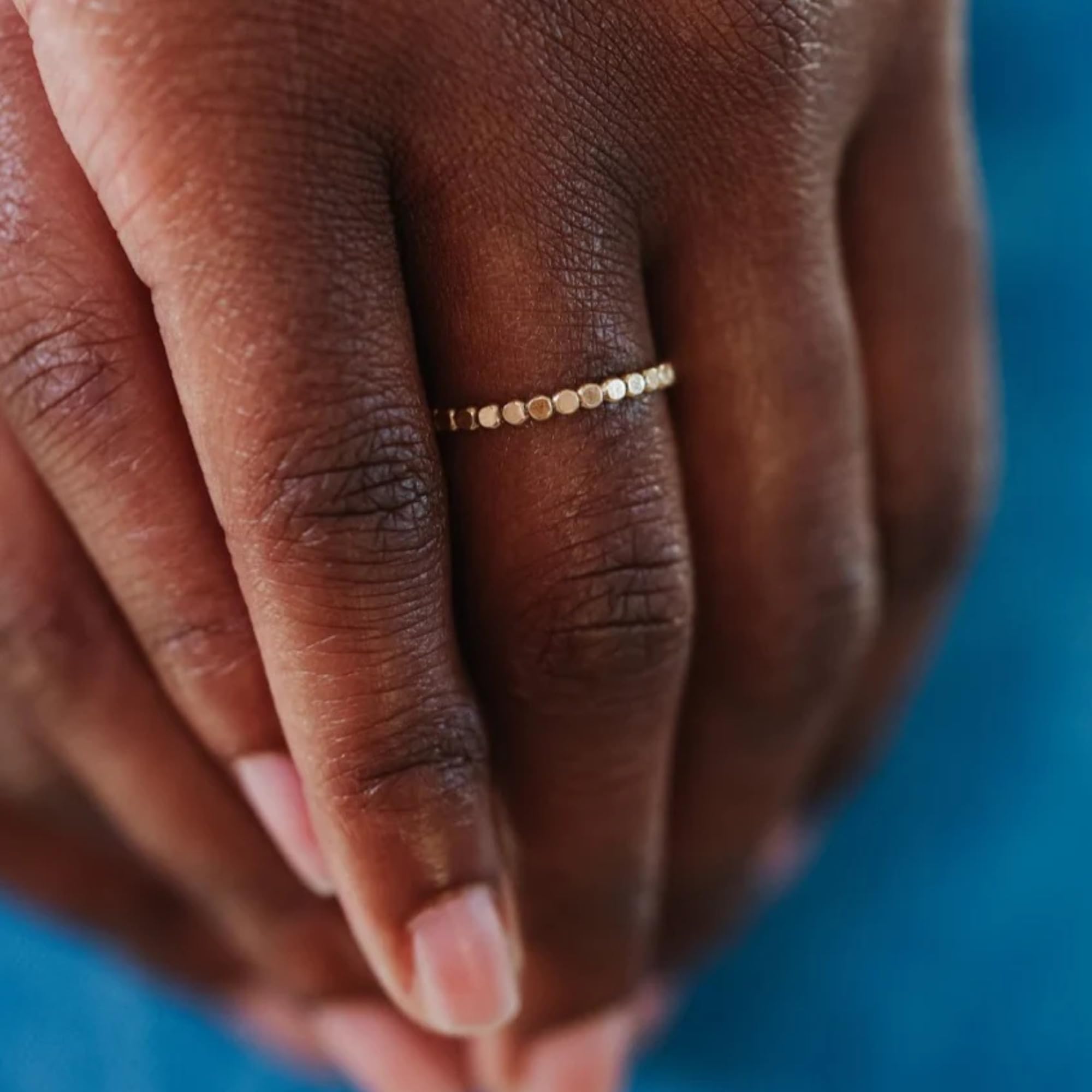 14K Gold Filled Stackable Rings for Women - Dainty Thin Minimalist Gold Band Rings | Non-Tarnish Elegant Jewelry Set | Perfect Gift for Mom, Sister, Best Friend | Ideal for Everyday Wear, Layering & Special Occasions (8-Piece Set)