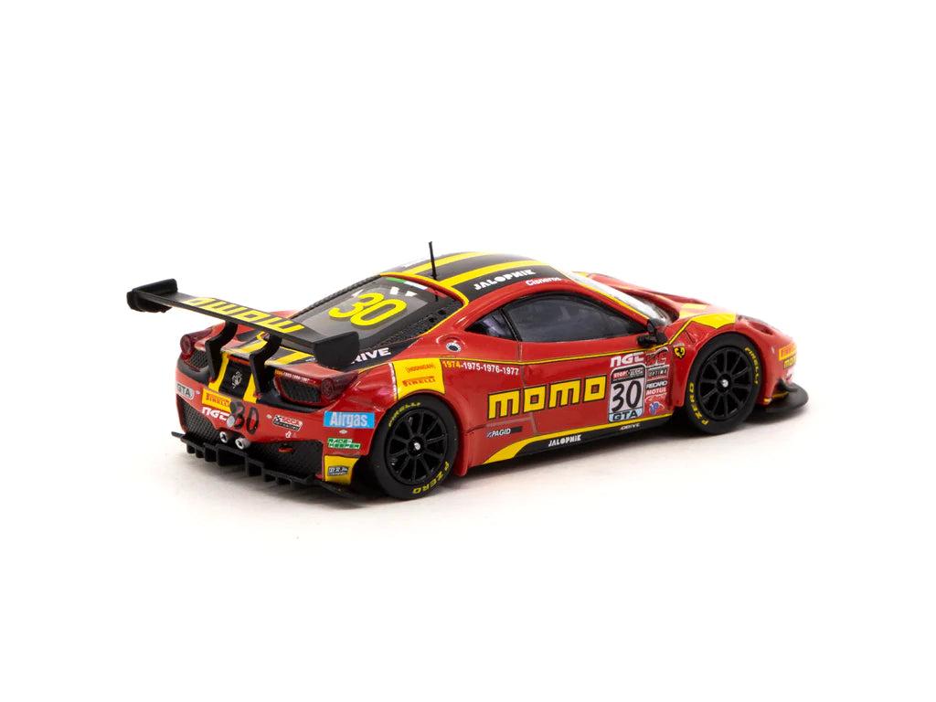 Tarmac Works 1:64 Scale Ferrari 458 Italia GT3 Diecast Model Car - Pirelli World Challenge 2015 H. Cisneros Edition - Collectible Racing Toy for Display & Play