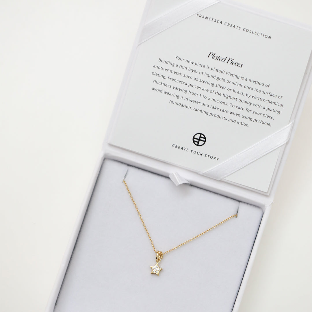Lucky Star Charm Necklace for Women - Sterling Silver Dainty Pendant Jewelry - Perfect for Everyday Wear, Gifts & Special Occasions