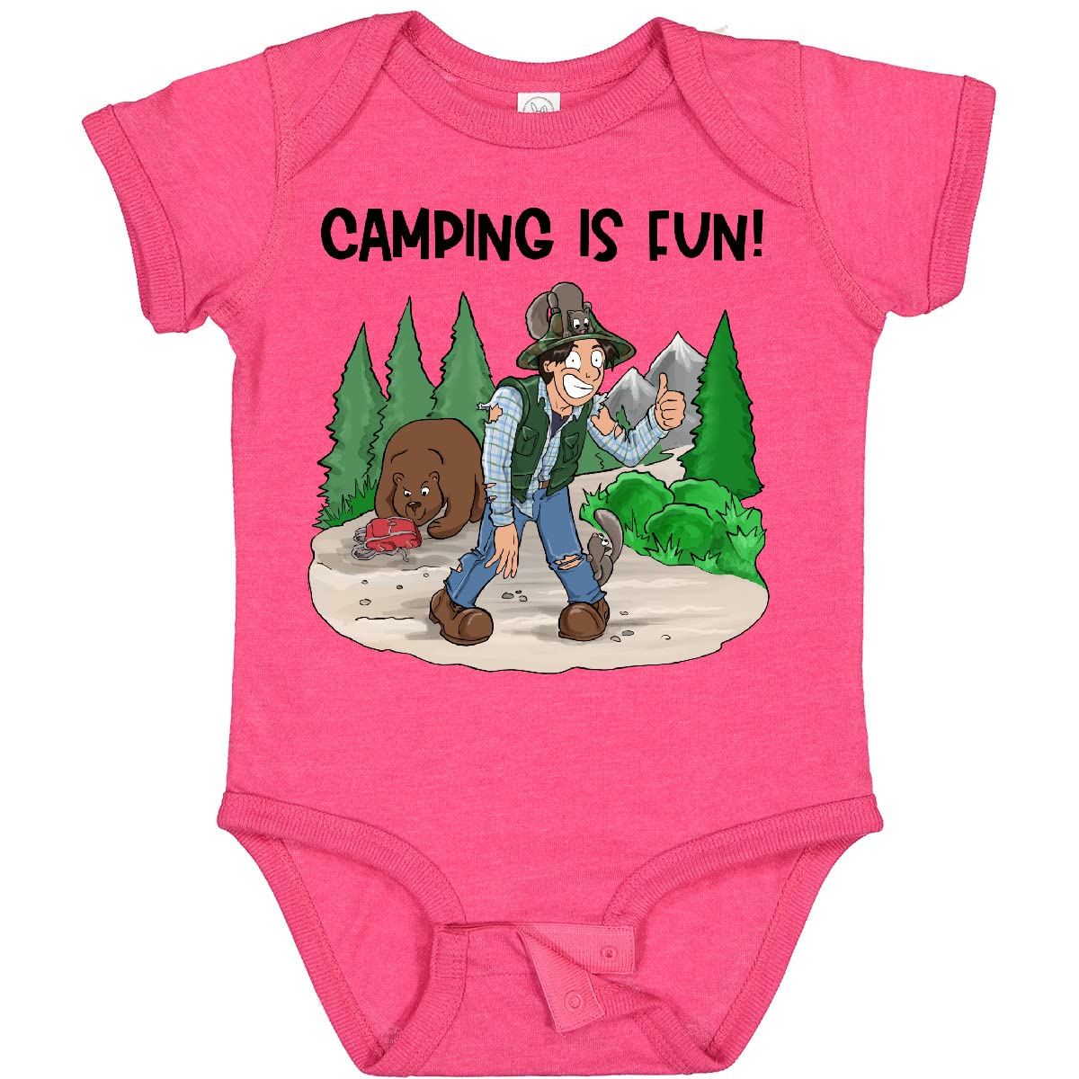Camping is Fun Baby Bodysuit - Cute Outfit for Outdoor Adventures