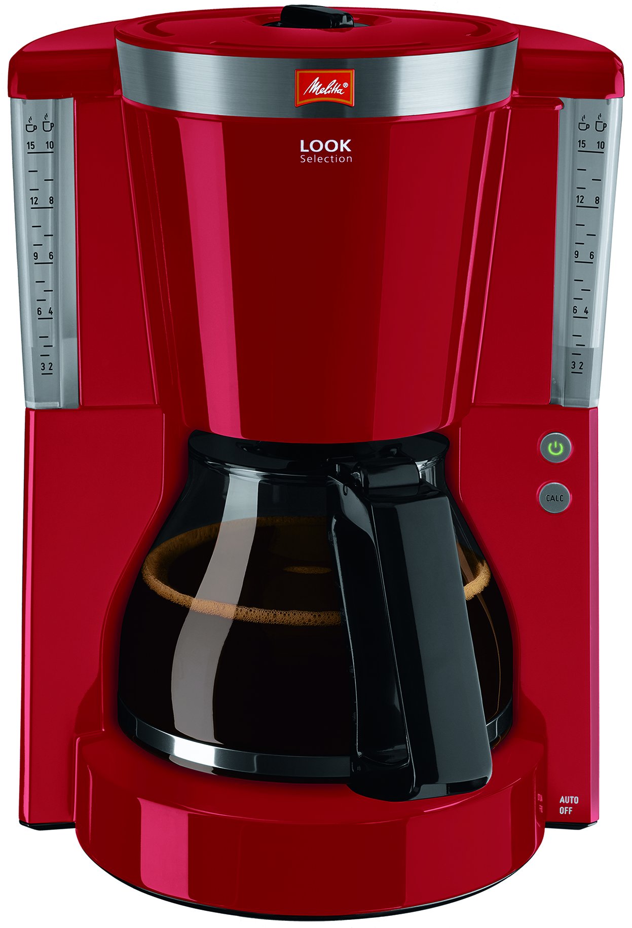 Melitta 1011 Look IV Selection Coffee Filter Machine - Red | Automatic Drip Coffee Maker for Home & Office | Fast Brewing with Aroma Seal Technology