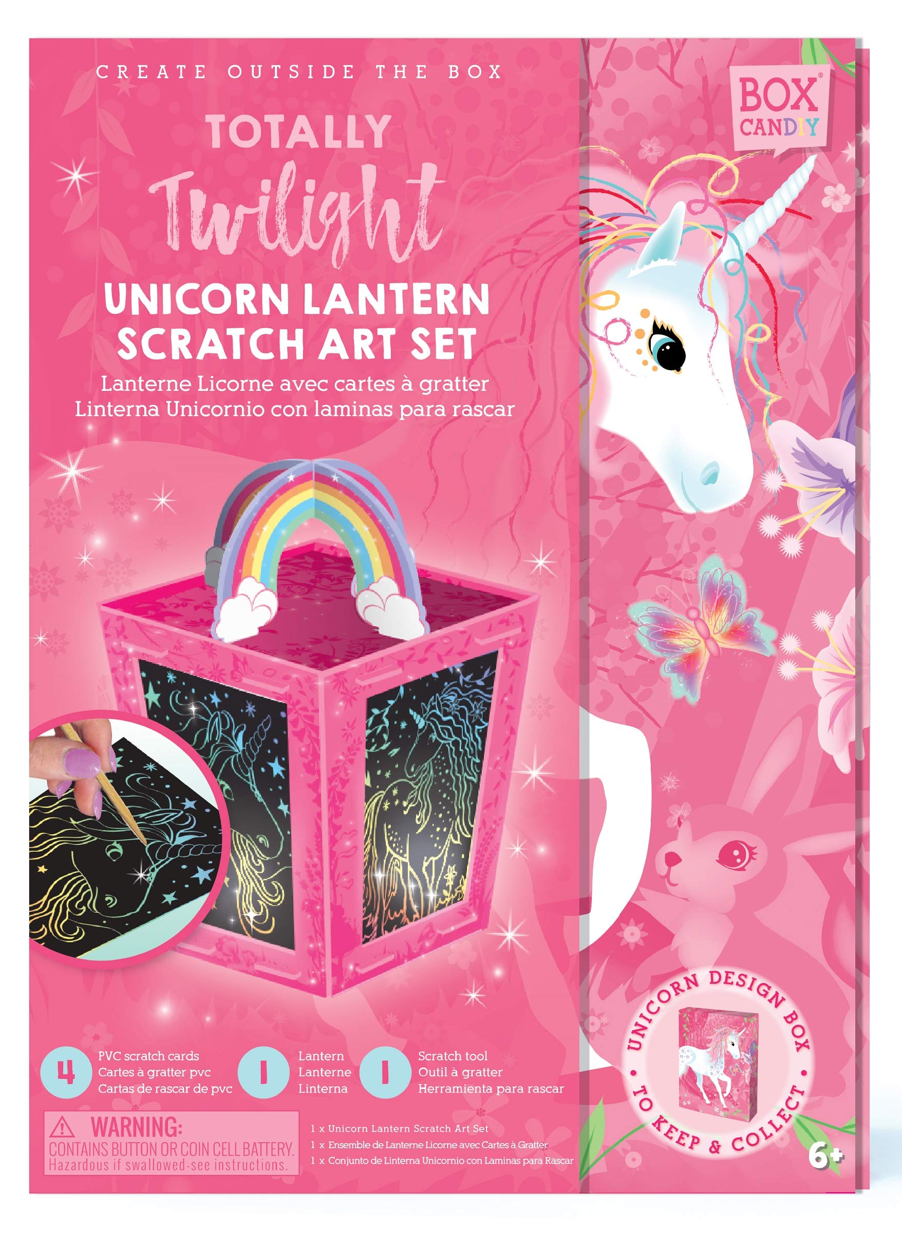 BOX CANDIY Magical Unicorn Lantern Craft Kit - DIY Twilight Night Light in Keepsake Gift Box | Perfect for Kids' Bedroom Decor, Birthday Parties & Fairy Tale Themed Events