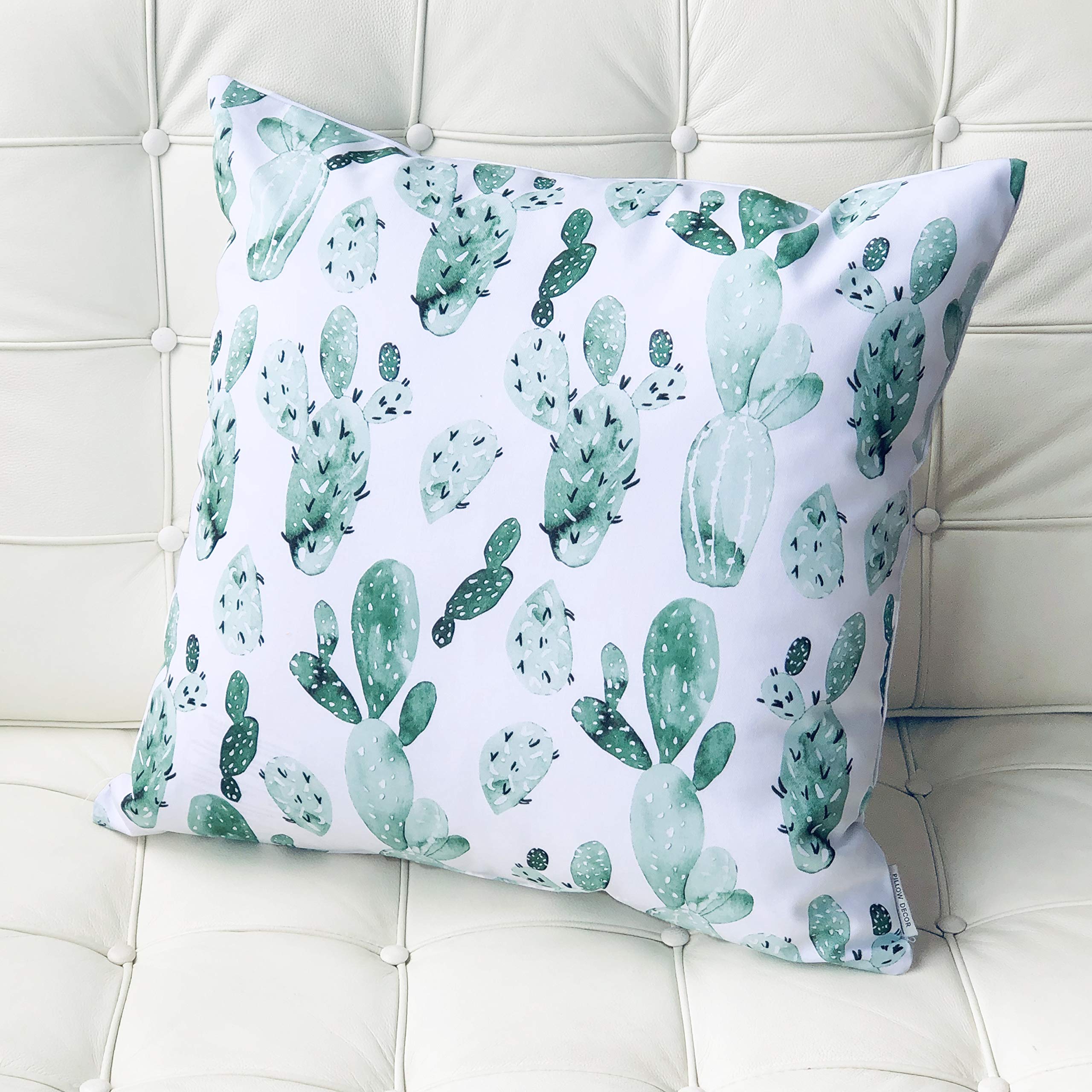 Karalina Collection Cactus Garden Throw Pillow 20x20 - Decorative Boho Pillow Cover for Sofa, Bed, Living Room & Outdoor Décor