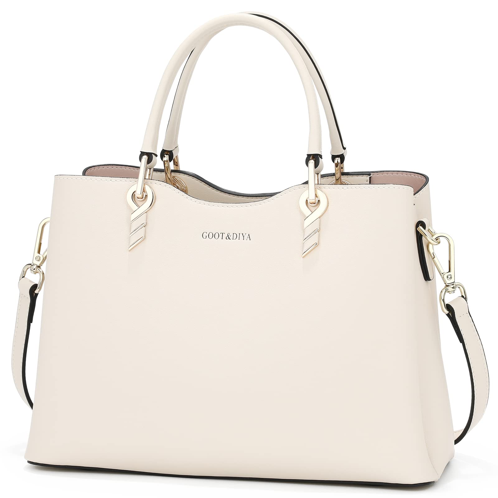 GOOT&DIYA Women's Genuine Leather Handbags - Fashion Top Handle Satchel Shoulder Tote Purse for Ladies | Perfect for Work, Travel & Daily Use