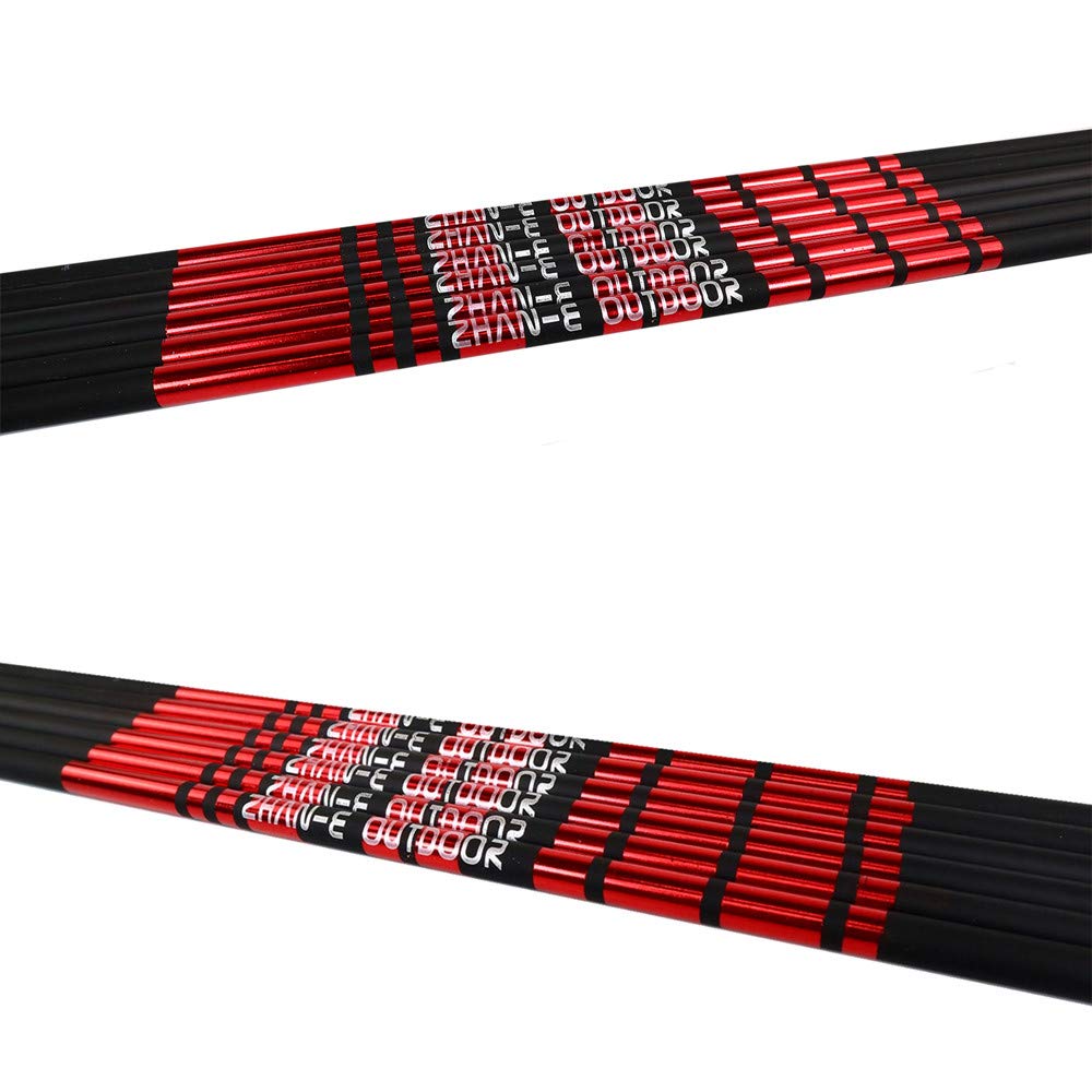 500 Spine Practice Archery Target Youth Arrow Shafts with Aluminum Inserts - 12/24 Pack for Compound & Recurve Bows - Perfect for Outdoor Training, Hunting Practice, and Youth Archery Competitions