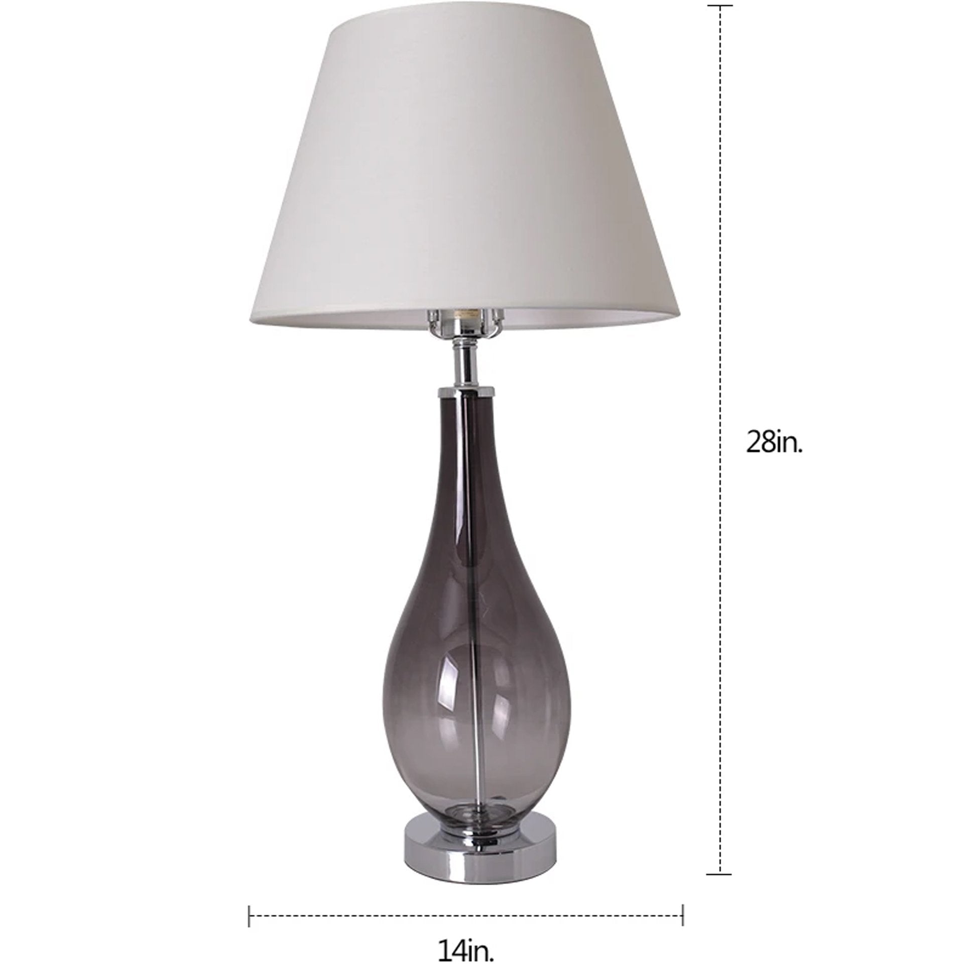 Tulip Ombre Droplet Glass Table Lamp - 28 Inch Modern Home Decor Lighting for Living Room, Bedroom & Office