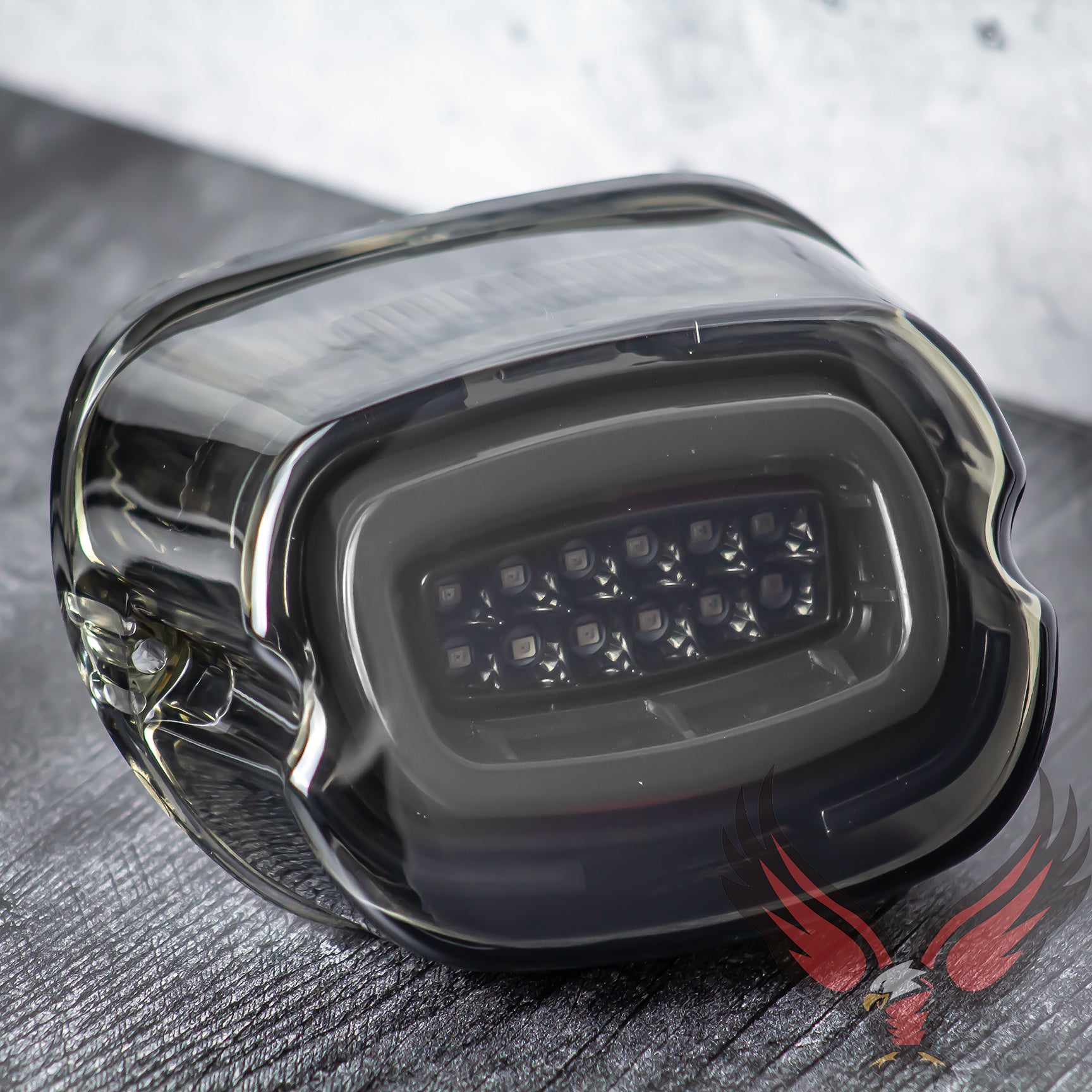 **HALOS Layback LED Tail Light with Turn Signals for Harley Davidson 2021+ Low Rider Models - High Visibility & Easy Installation for Night Riding & Custom Bike Builds**