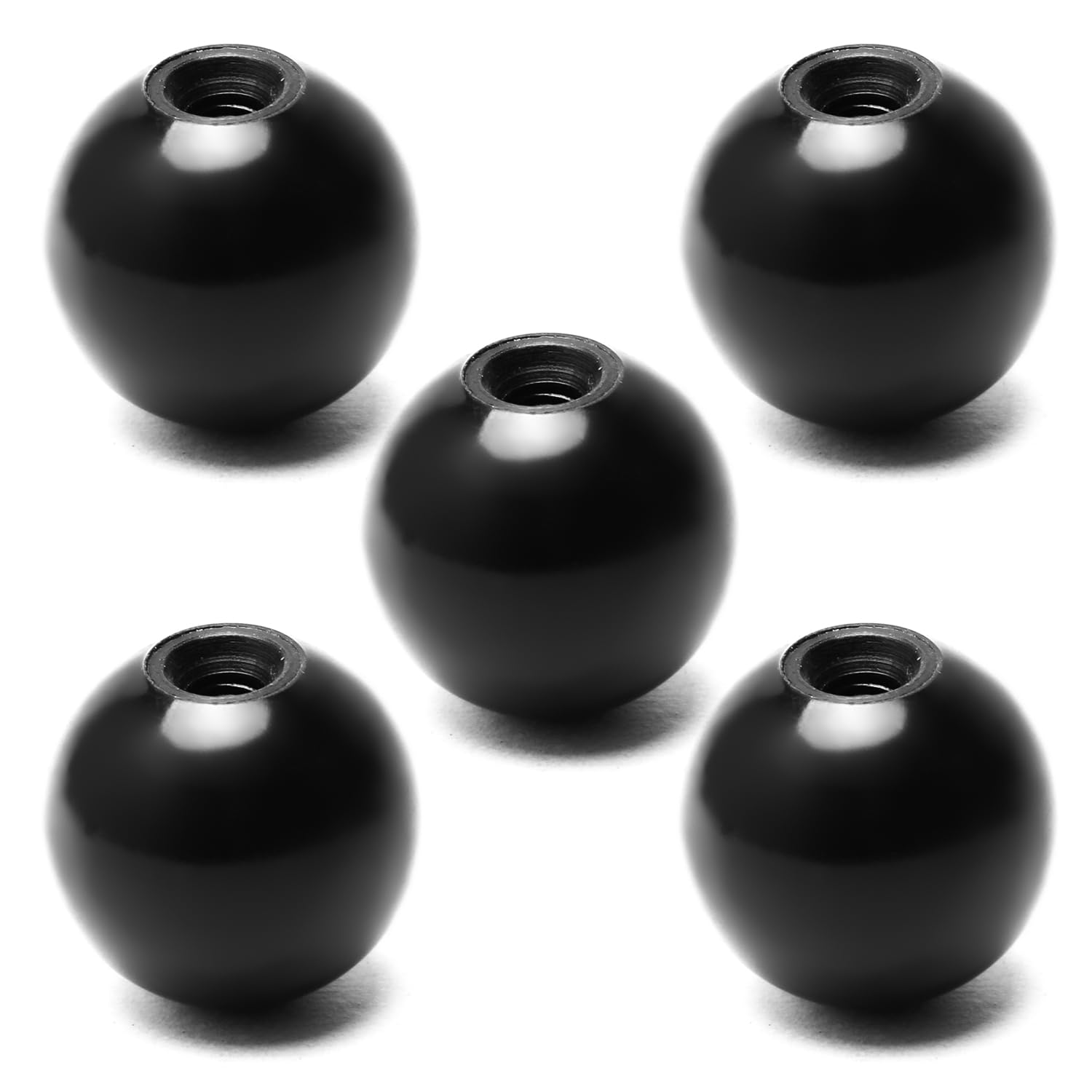 5Pcs Black Bakelite Ball Knob M6 Female Thread - 30mm/1.18