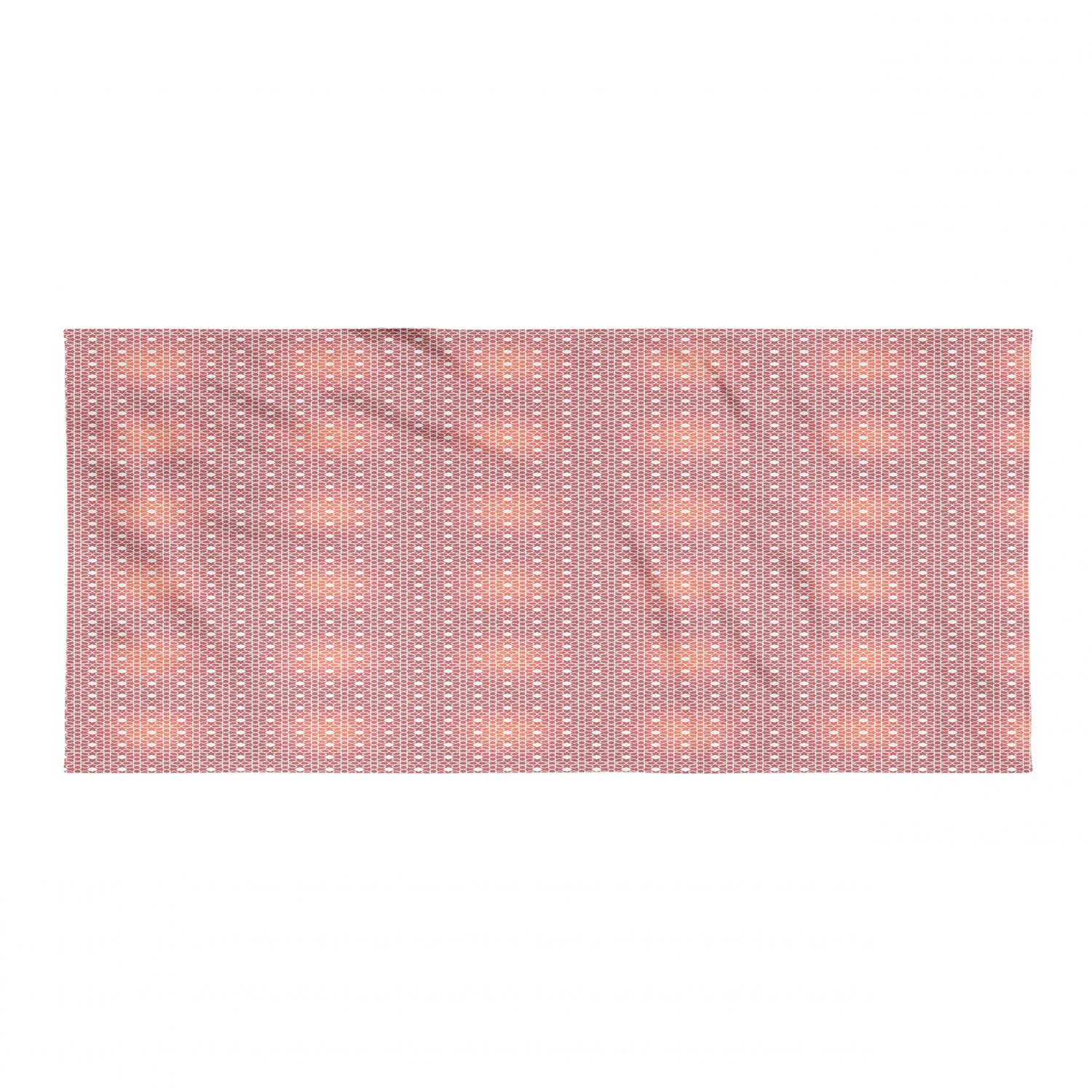 Ambesonne Moroccan Camping Towel - Quick Dry Lightweight Microfiber Travel Towel with Folkloric Starry Lattice Design in Warm Vermilion & Burnt Orange - Perfect for Backpacking, Hiking, Beach, Yoga & Gym