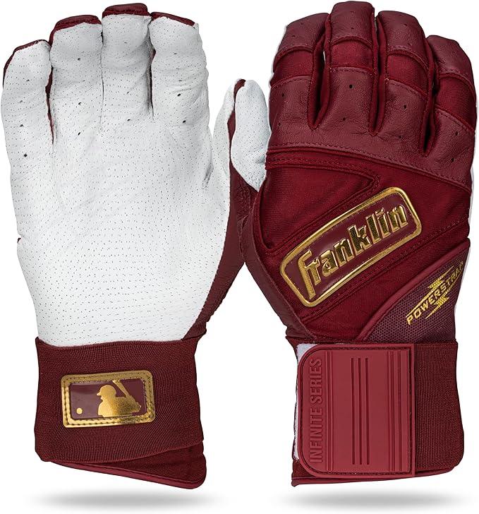 Franklin Powerstrap Infinite Series Batting Gloves for Baseball & Softball - Senior Size (2025) - Perfect for Training, Games & Practice Sessions