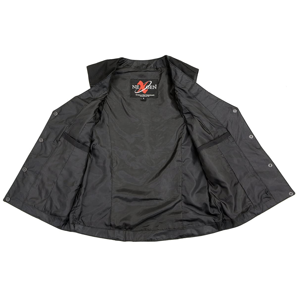 Milwaukee Leather SH1955 Women's Black Textile Vest with Wing Embroidery - Stylish Motorcycle Riding Gear for Ladies Biker Fashion & Outdoor Adventures