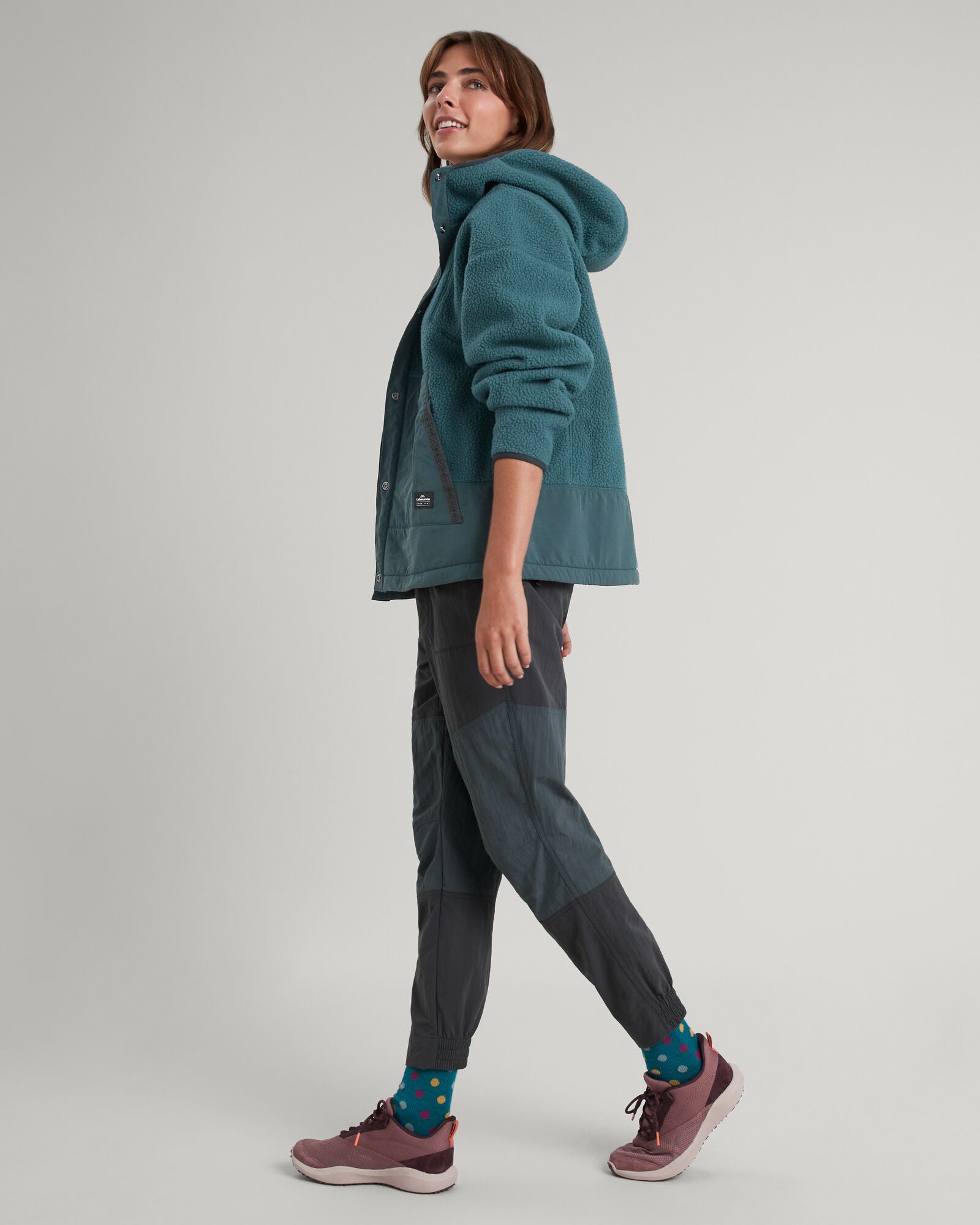 Co Z High Pile Women's Winter Jacket - Soft Fleece Outerwear, Deep Lagoon Blue | Warm Coat for Cold Weather, Outdoor Activities & Casual Wear
