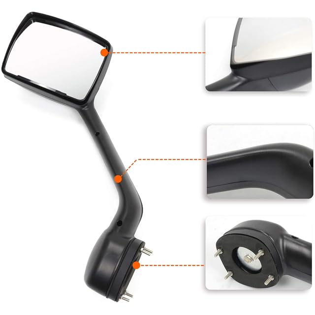 Aostirmotor Black Hood Mirrors for KENWORTH T680 (2013-2020) & Peterbilt 579/587 (2010-2017) - Left & Right Side Truck Mirror Set - Perfect for Highway Safety & Blind Spot Visibility