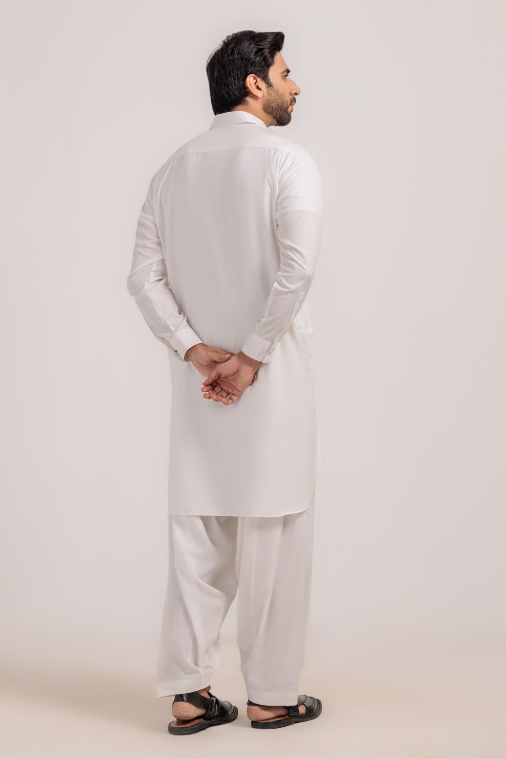 Premium Blended White Kurta Shalwar Set - Traditional Pakistani Outfit for Men - Perfect for Eid, Weddings & Special Occasions