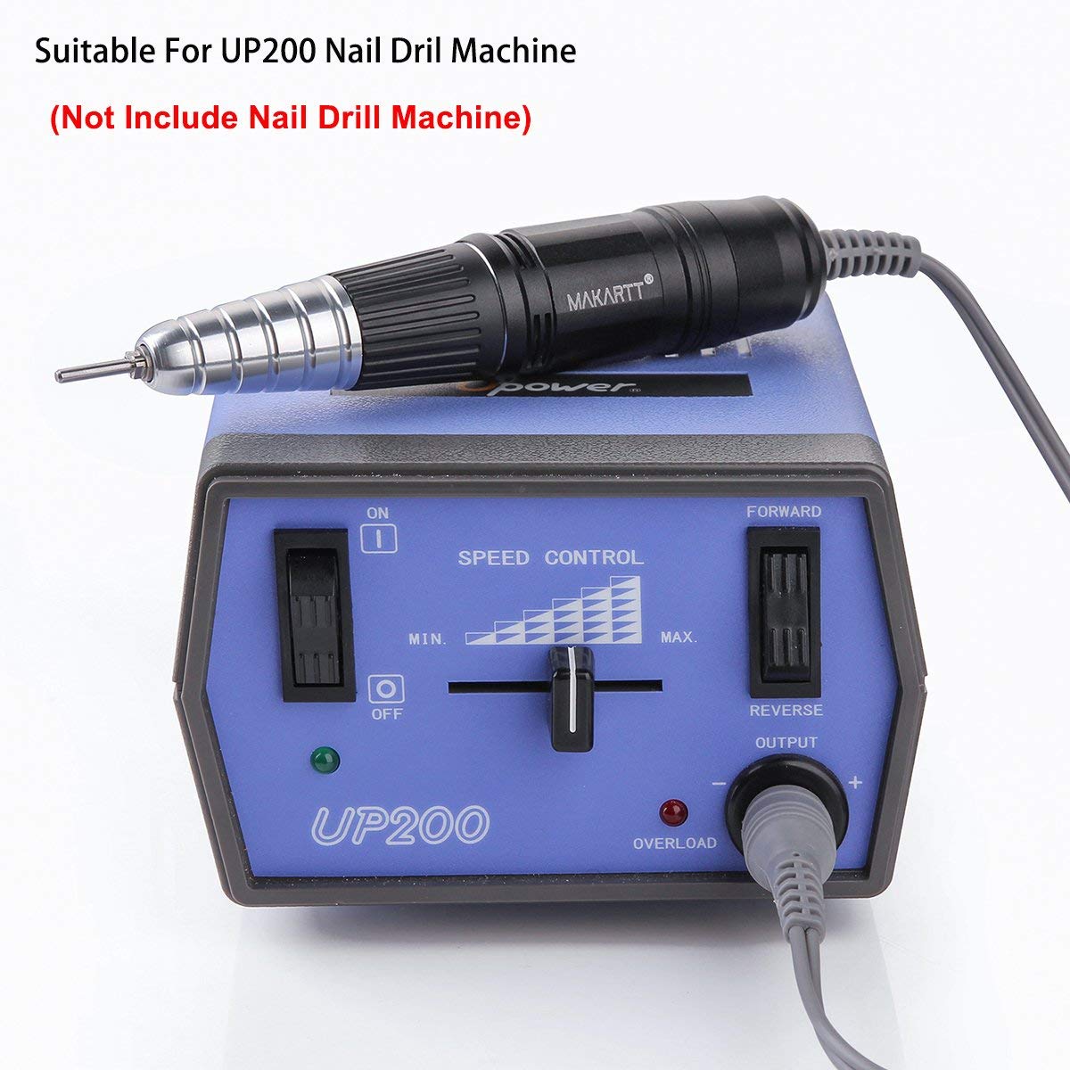 Makartt Professional Nail Drill Handpiece for Up200 Machine Kit - Includes Safety Nail Drill Bits & Cuticle Remover Tools - Perfect for Salon, Home Manicure & Pedicure Care