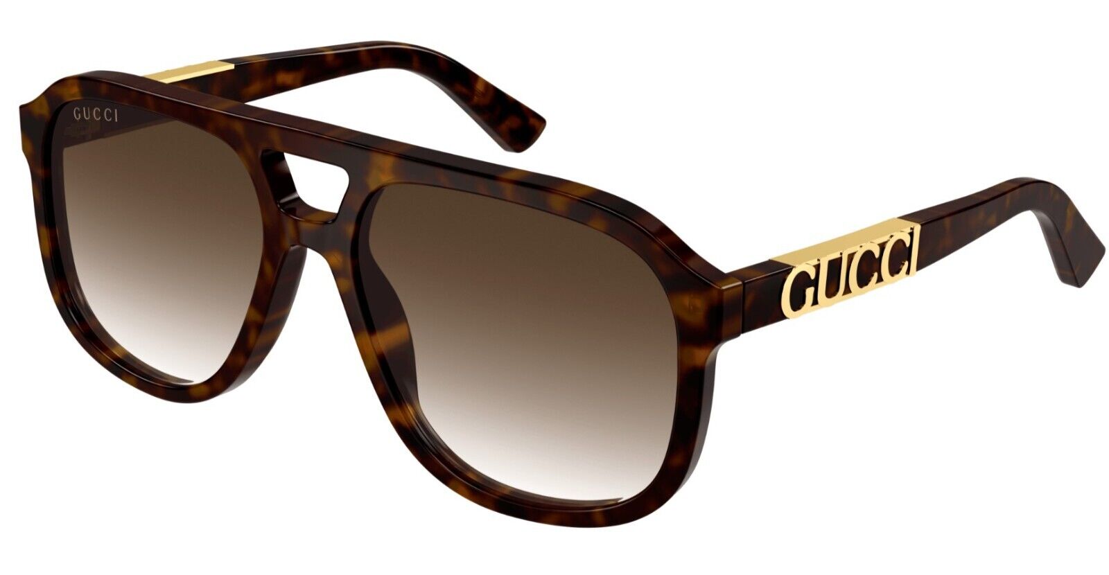 Gucci GG1188S 003 Havana/Brown Gradient Oversized Teardrop Unisex Sunglasses
