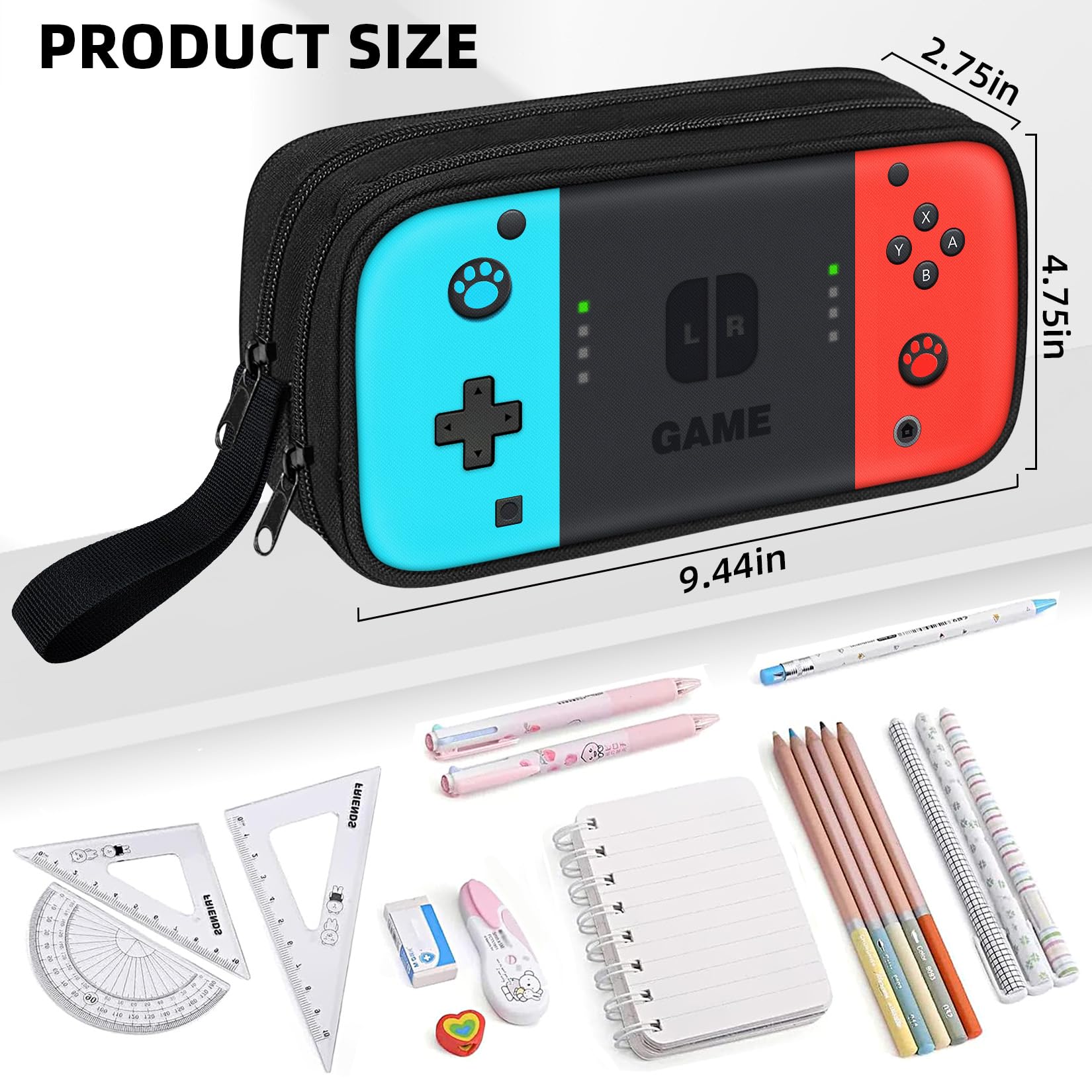 Gamer Pencil Case for Boys - Large Capacity School Organizer for Teens | Study & Gaming Essentials