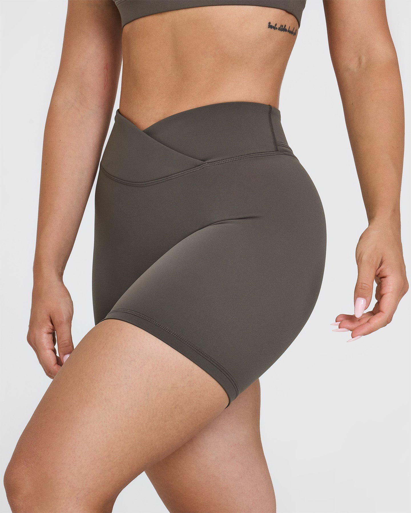 Unified Wrap Shorts 6 | Deep Taupe | Comfortable Yoga Shorts for Women | Perfect for Yoga, Pilates & Lounge Wear
