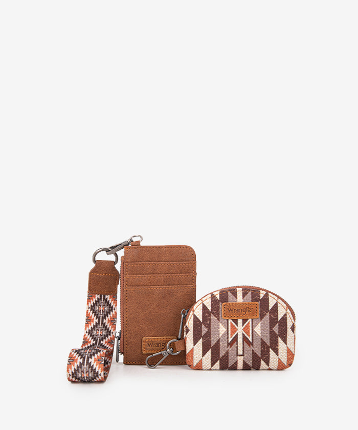 Wrangler Aztec Print Whipstitch Canvas Tote Bag Set - Stylish & Durable Handbag for Women, Perfect for Shopping, Beach & Everyday Use