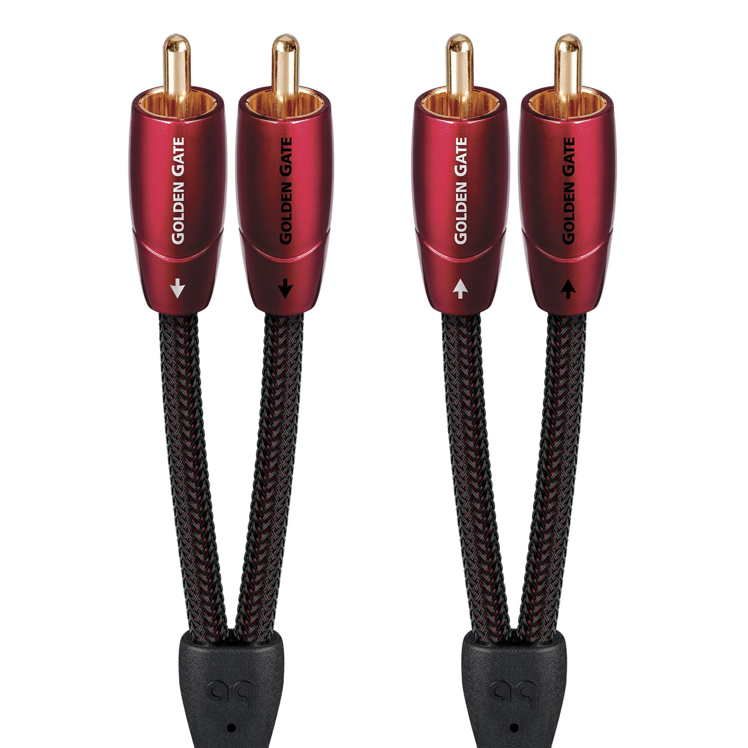 AudioQuest Golden GATE 2 RCA to 2 RCA Stereo Audio Cable - High-Quality Interconnect for Home Theater, Turntable & Audio Systems